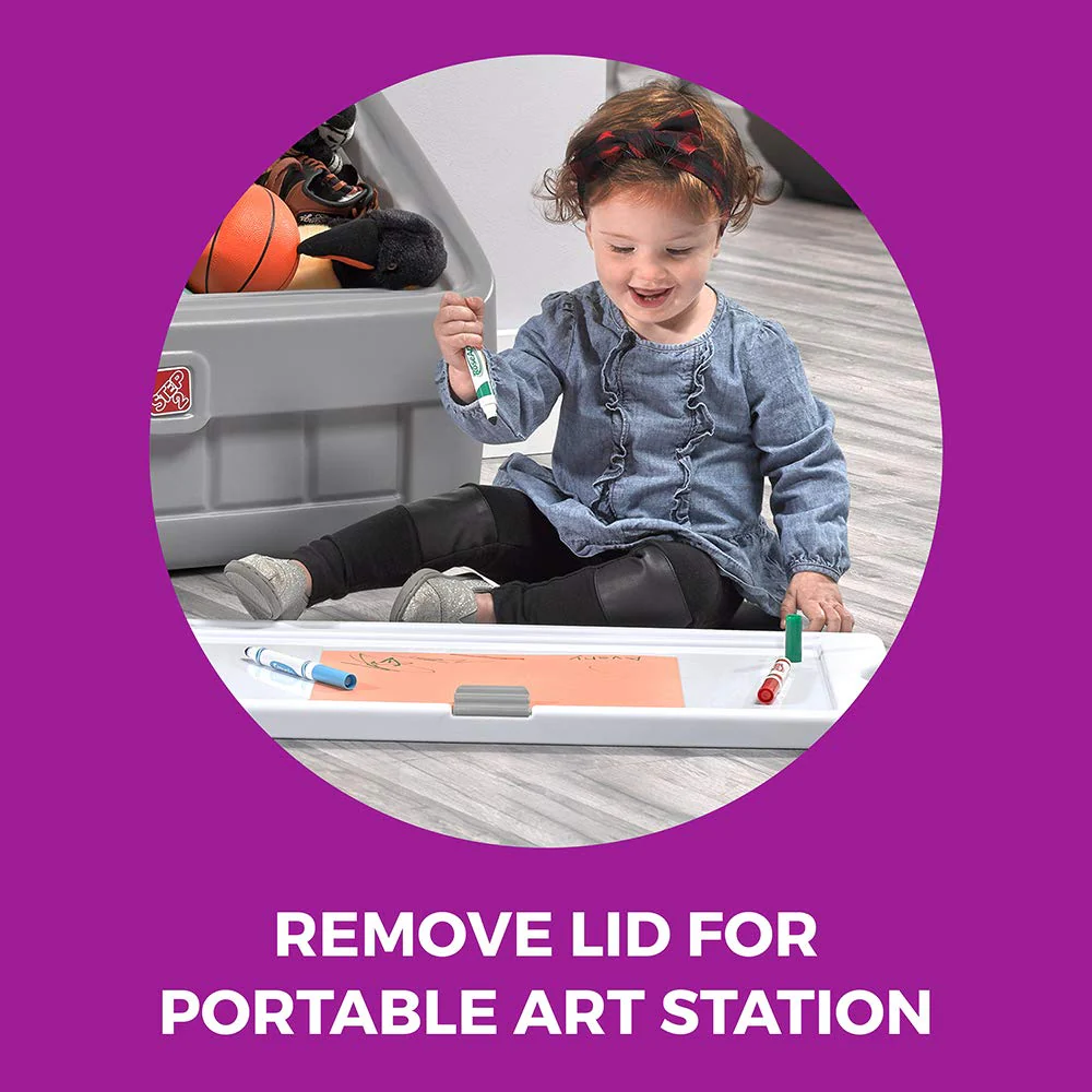 Step2 2-in-1 Toy Box and Easel Lid for Kids