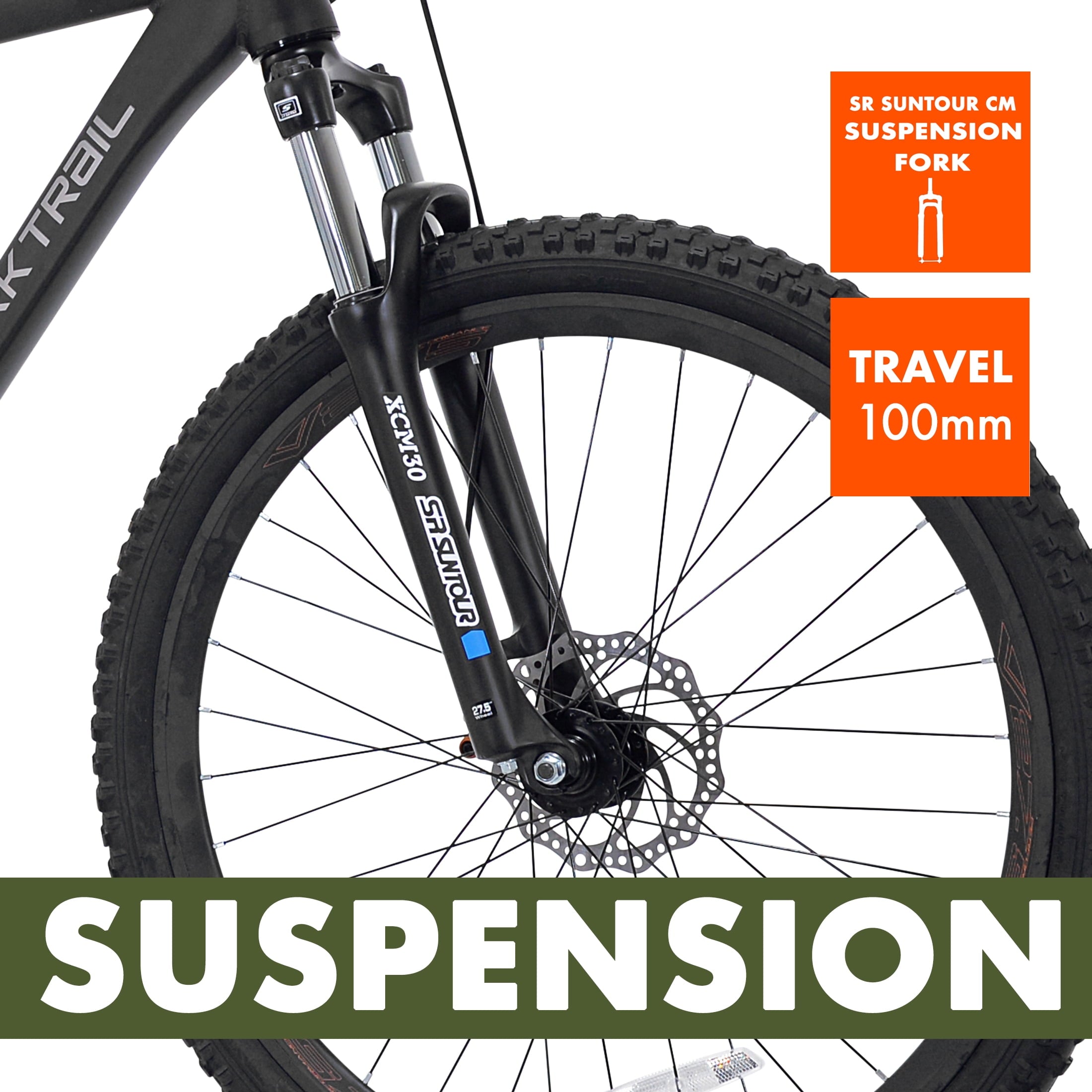 Trail 27.5 Vibe Mountain Bike. Medium Frame. Black