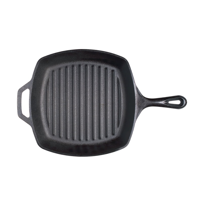 Cast Iron 10.5 Seasoned Square Grill Pan