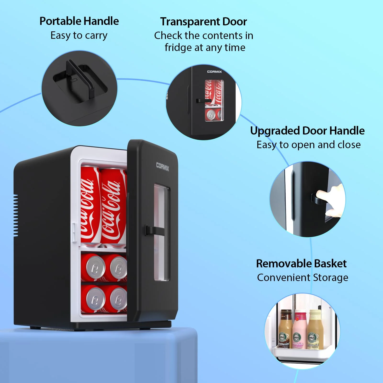 Cormix 15 Litre/21 Cans Portable Mini Refrigerator