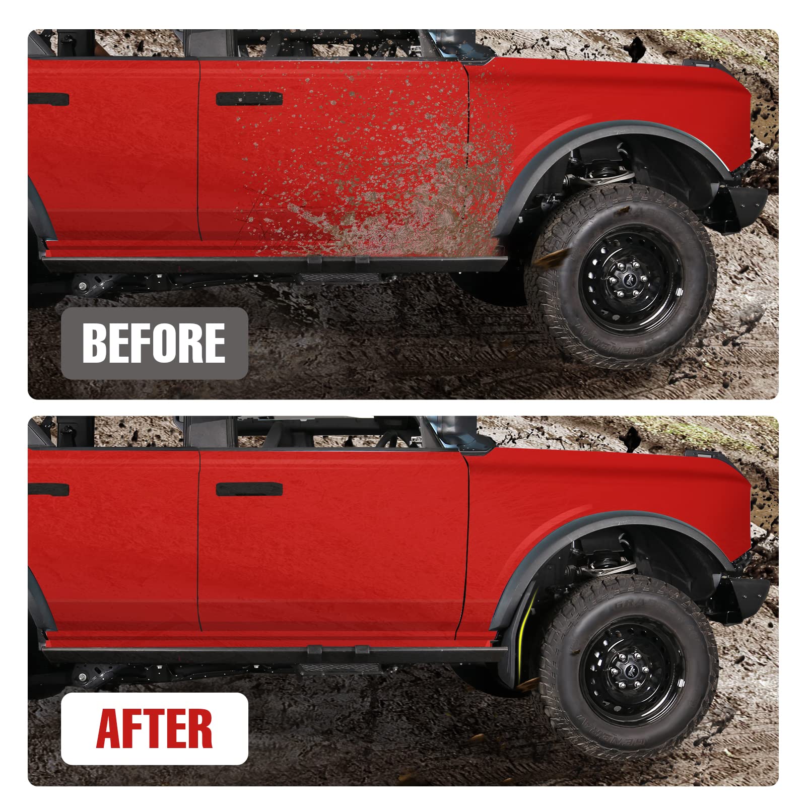 Mabett 4PCS Mud Flaps for Ford Bronco Accessories