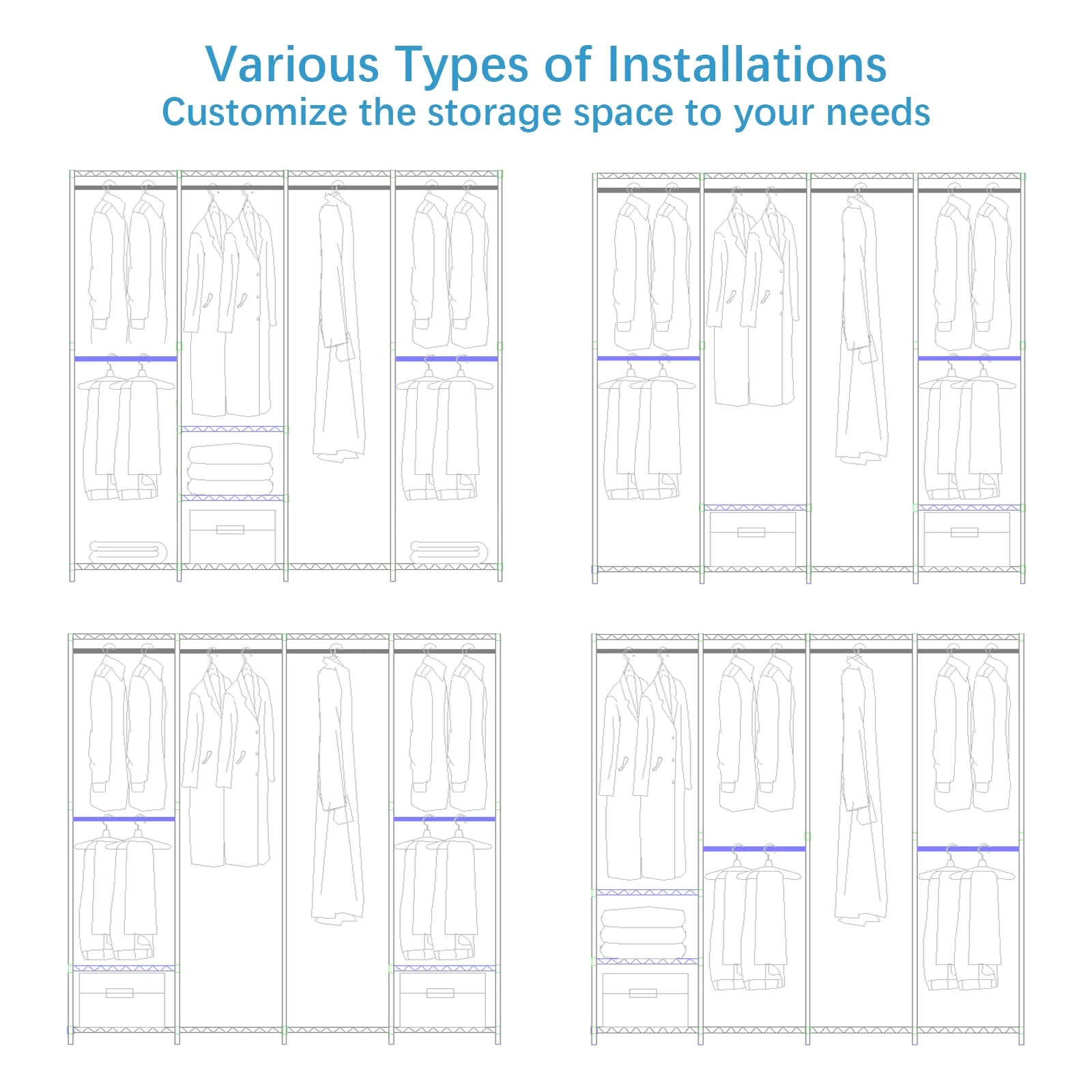 VIPEK Wire Garment Rack Heavy Duty Clothes Rack