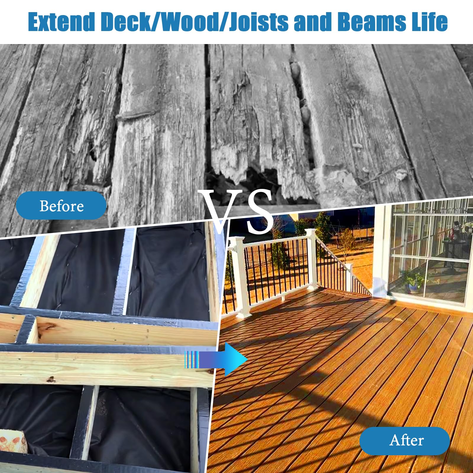 Heelos 10 Pack Joist Tape for Decking 2''��50'