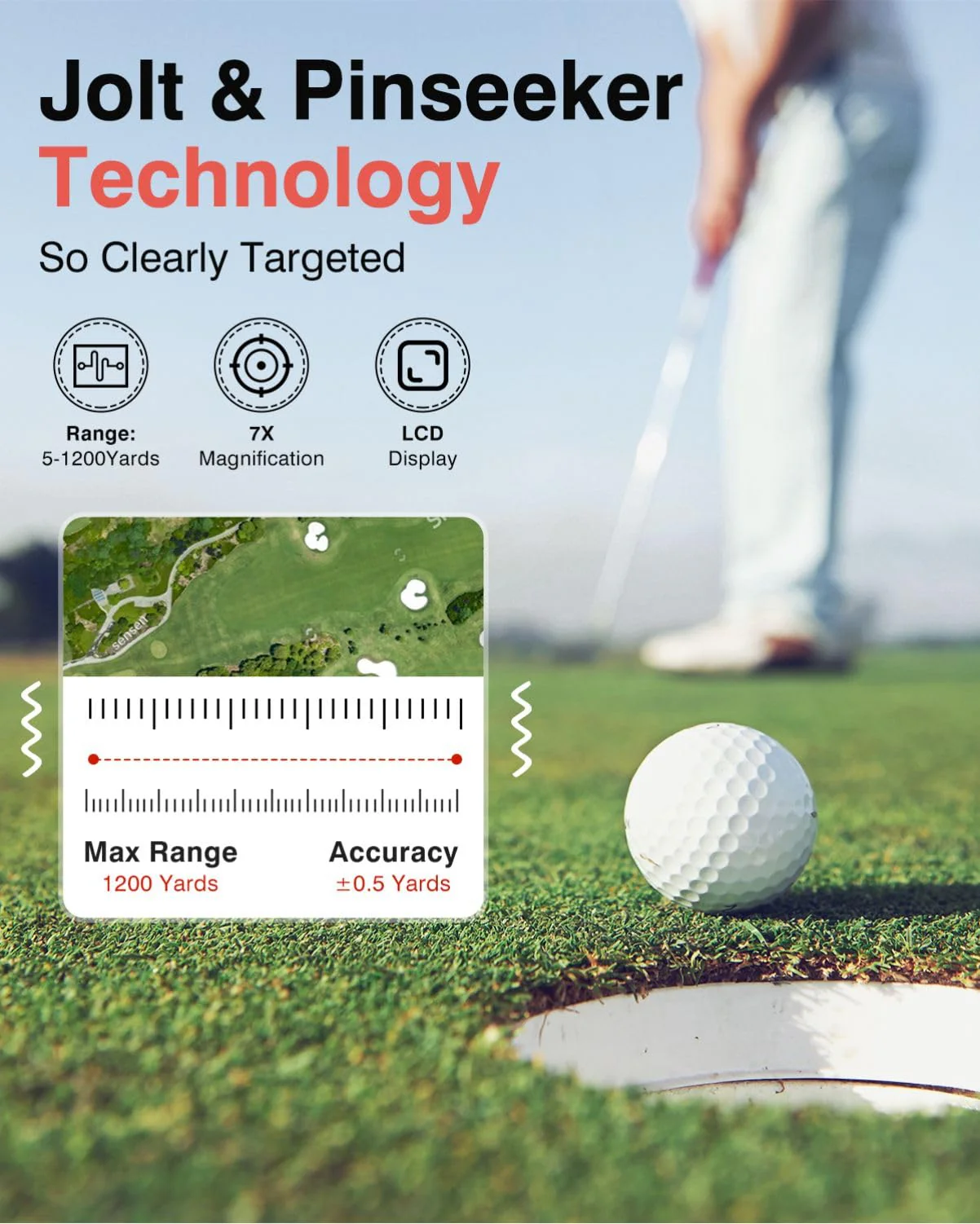 Yintar Golf 1200Yards Rangefinder Laser Range Finder with Slope