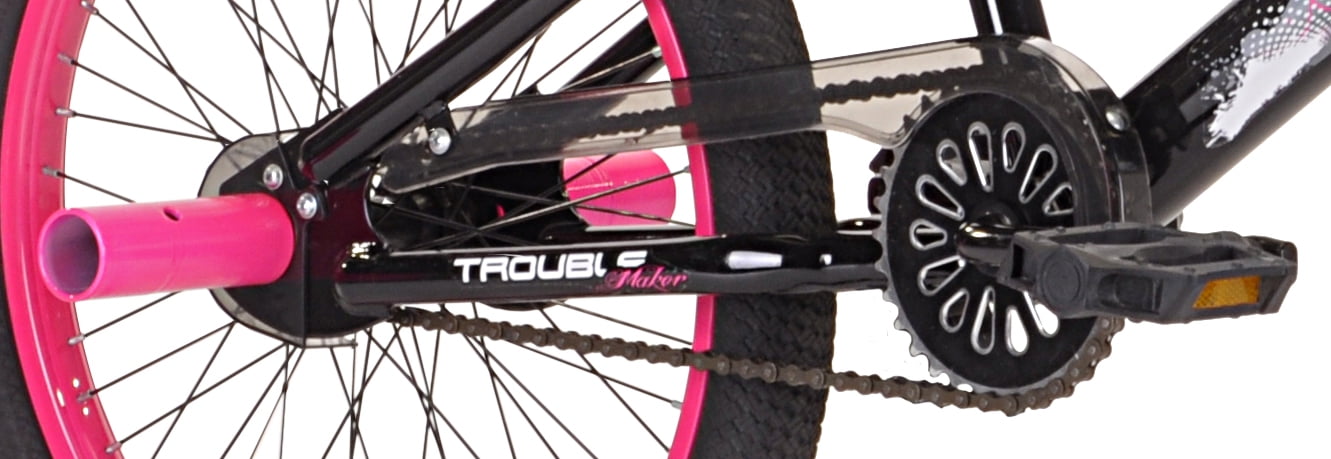 20 Girls'. Trouble BMX Bike. Black/Pink