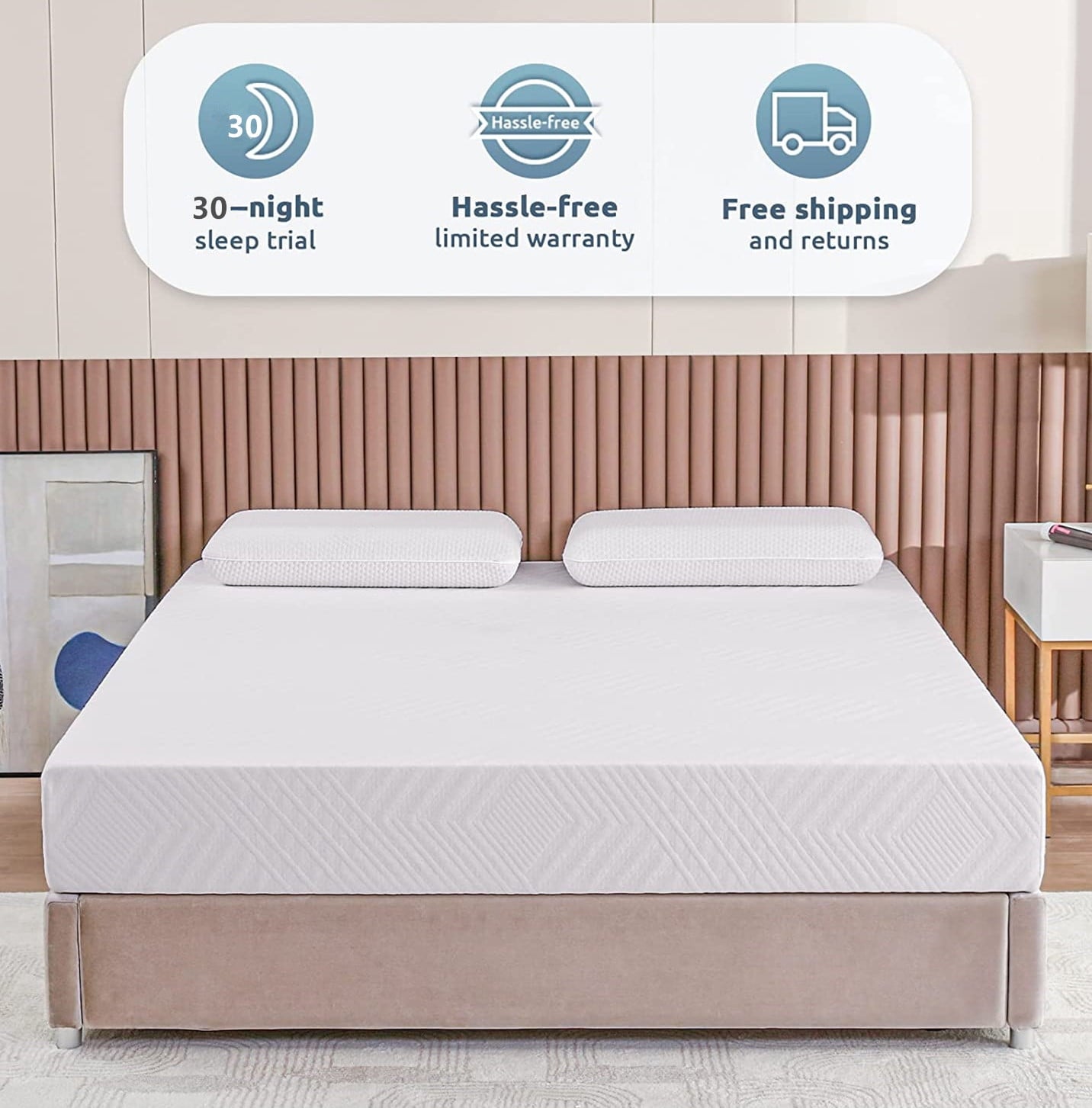 Size Mattress£¬6 Memory Foam Mattress with Graphene Fabric Cover. Bed in a Box