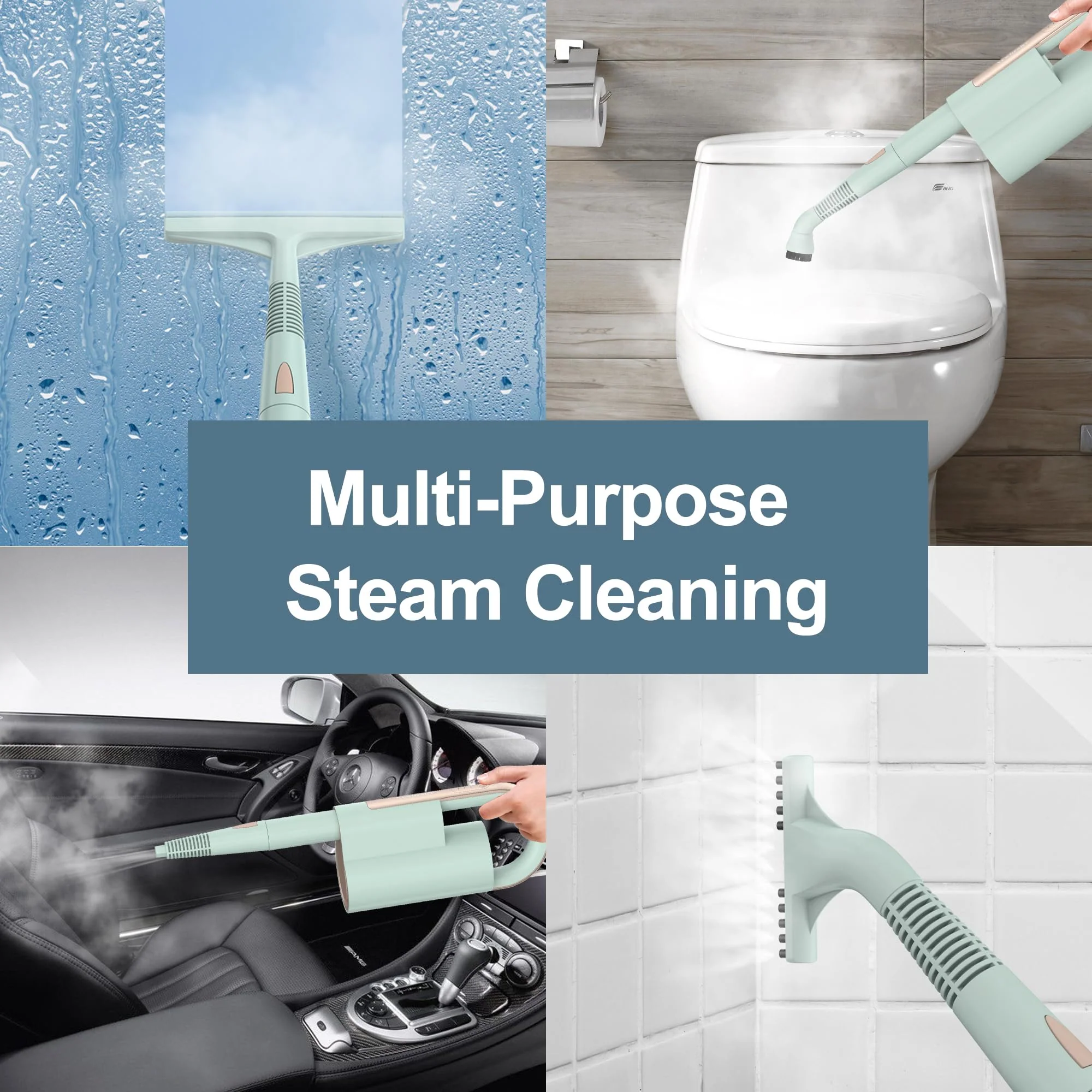 Newbealer Steam Mop & Detachable Handheld Cleaner