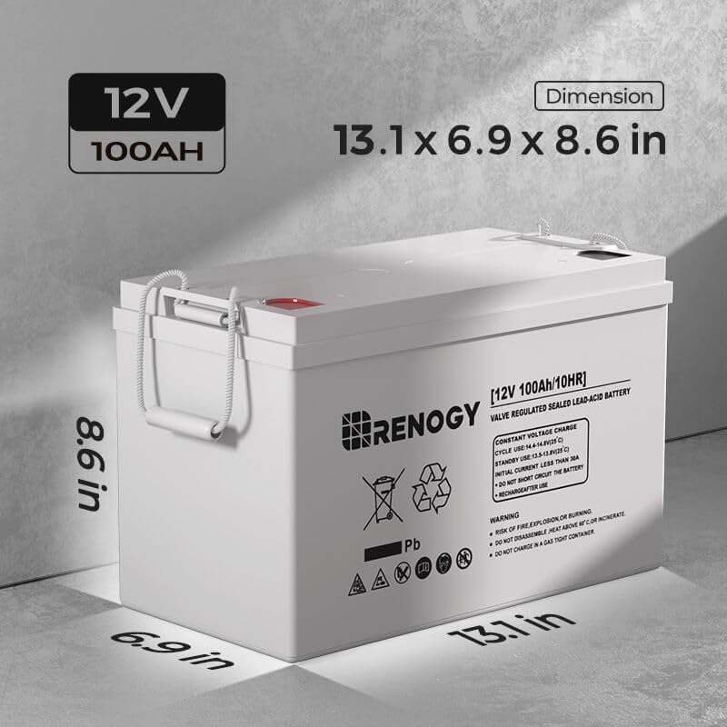 Renogy Deep Cycle AGM 12 Volt 100Ah Battery