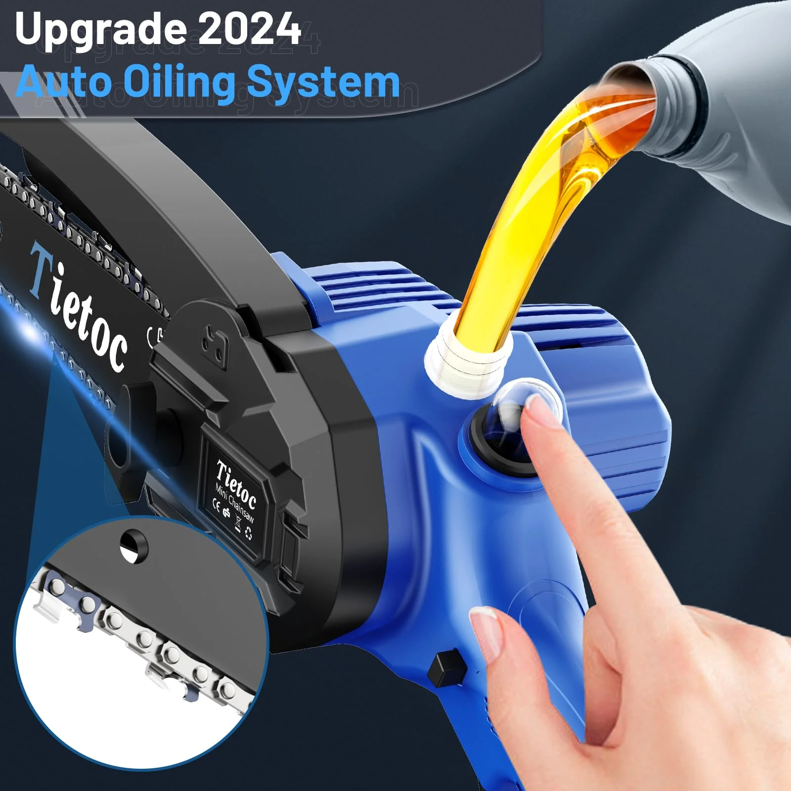 Tietoc 6 Inch Cordless Mini Electric Chainsaw