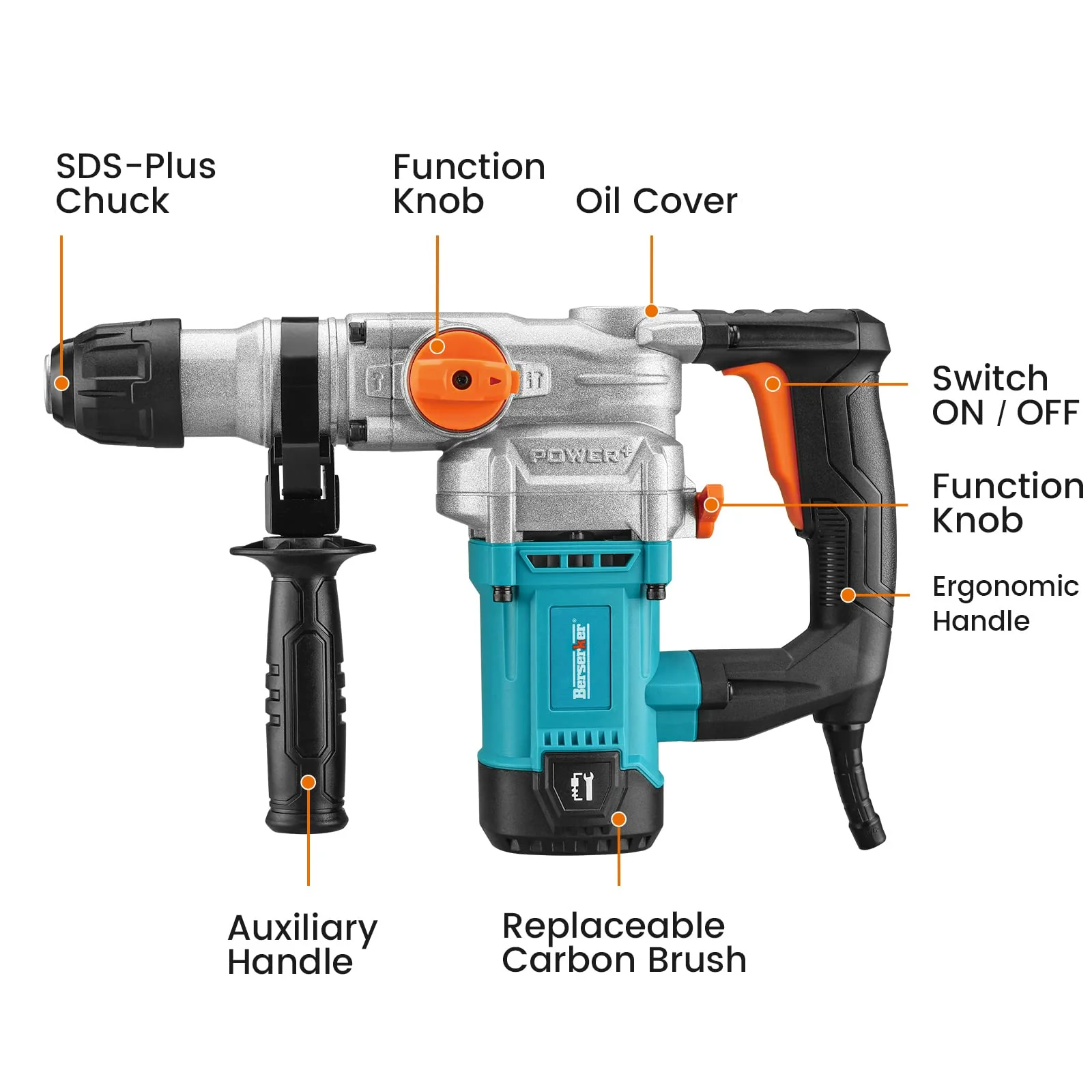 Berserker 1-1/8 SDS-Plus Rotary Hammer Drill