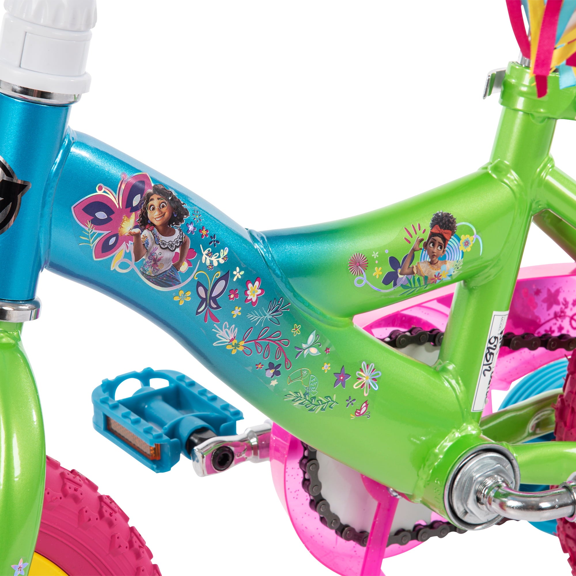 Encanto 12-inch Bike for Girls. Pink/Green/Blue. by Huffy