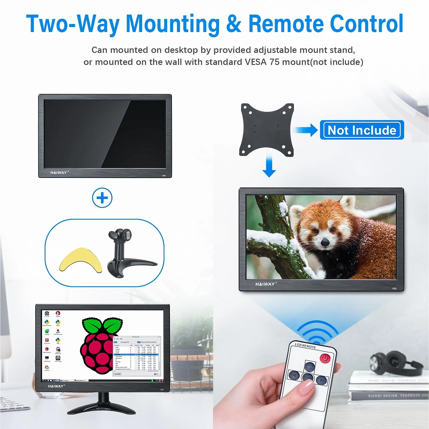 Haiway 13.3 inch Security Monitor. 1366x768 LED Monitor