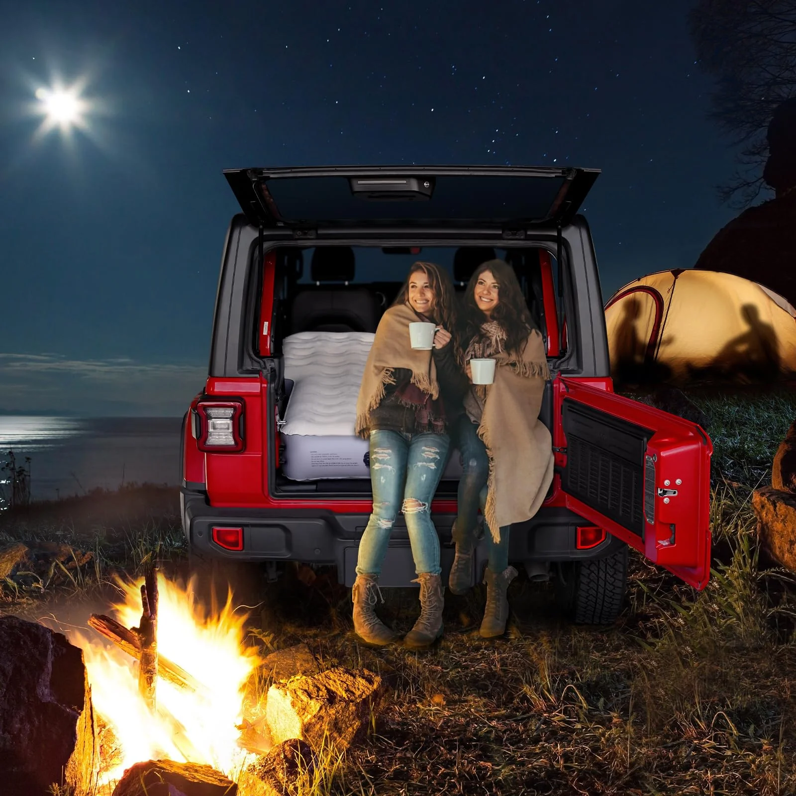 Sokeface 10 Inch SUV Air Mattress Camping Bed with Air Pump