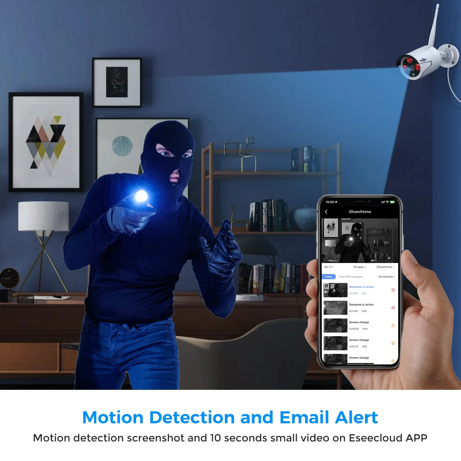 Hiseeu Wireless Security Camera System with 1TB Hard Drive