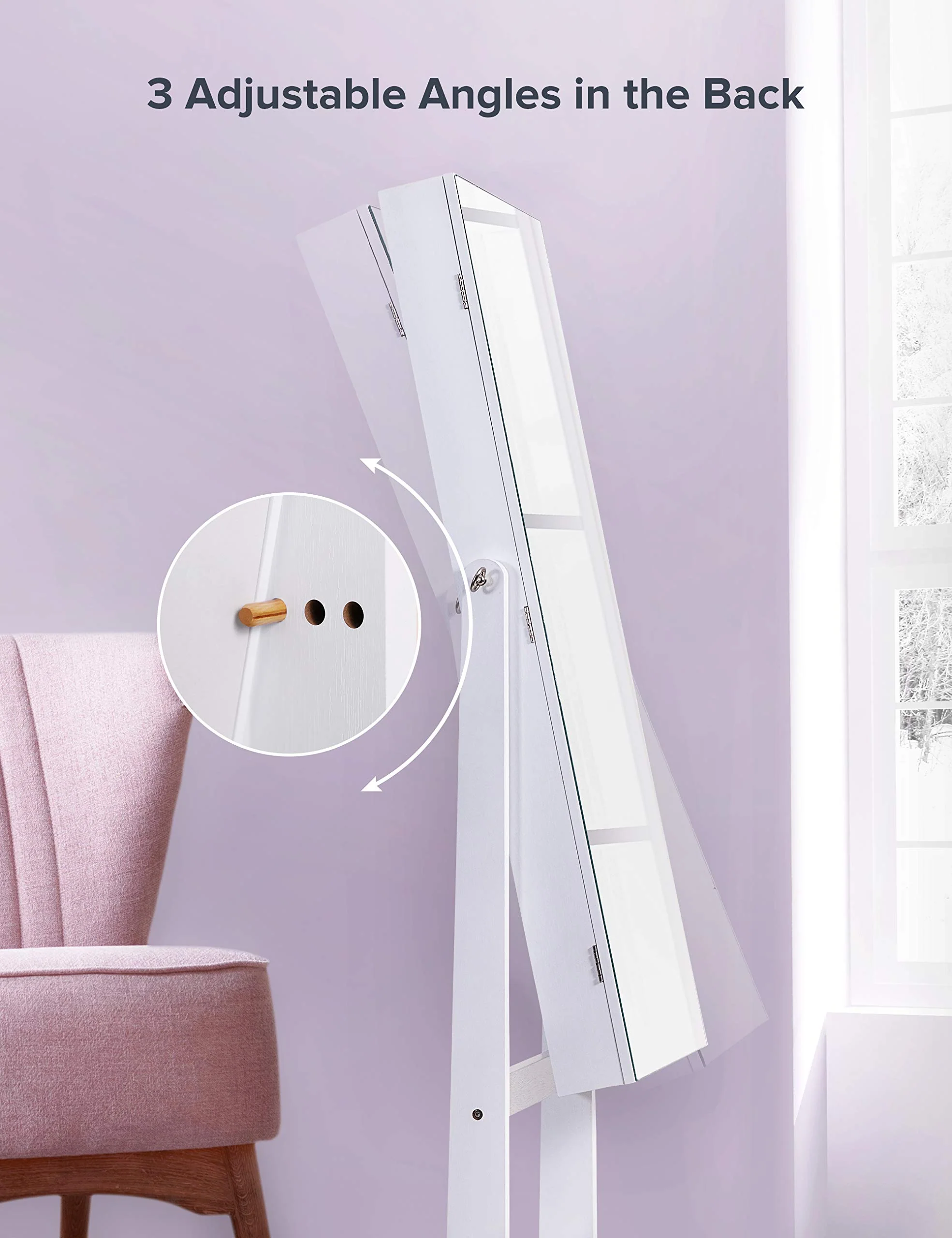 Nicetree Jewelry Cabinet with Full-Length Mirror