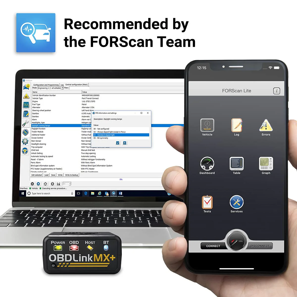 OBDLink Bluetooth Scanner for iPhone. Android. and Windows