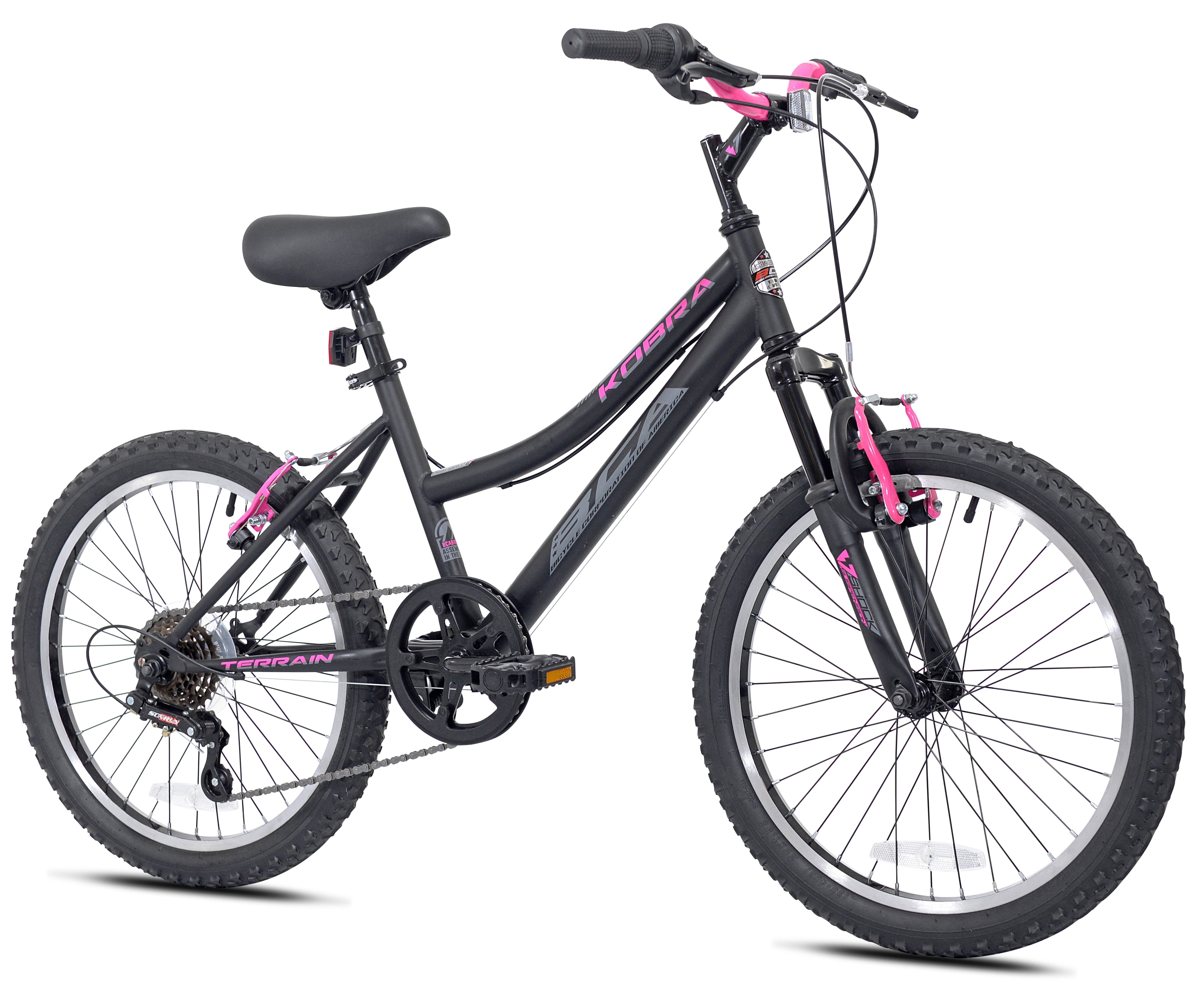 20-inch Girl's Kobra Mountain Child Bicycle. Black/Pink