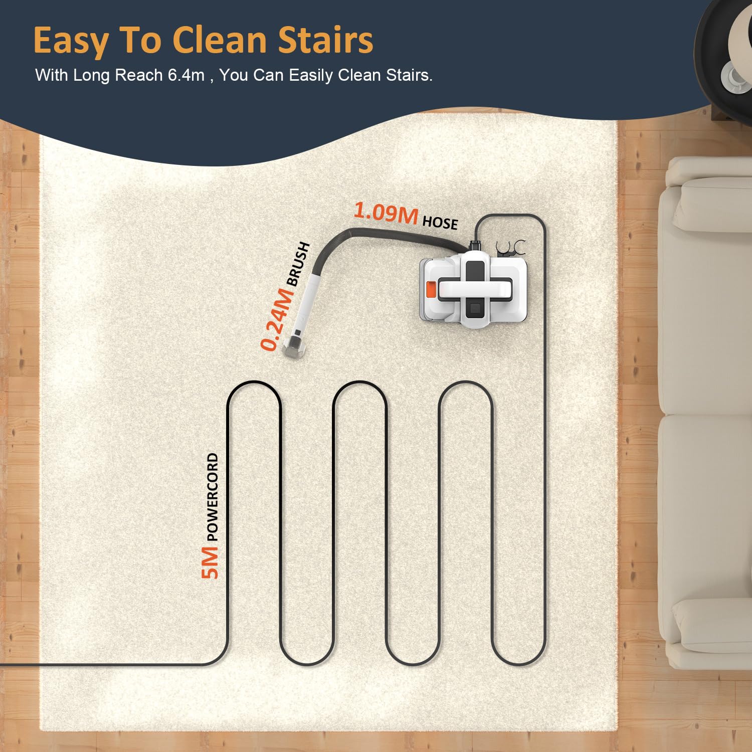 Ailltopd Portable Deep Stain Carpet Cleaner Machine