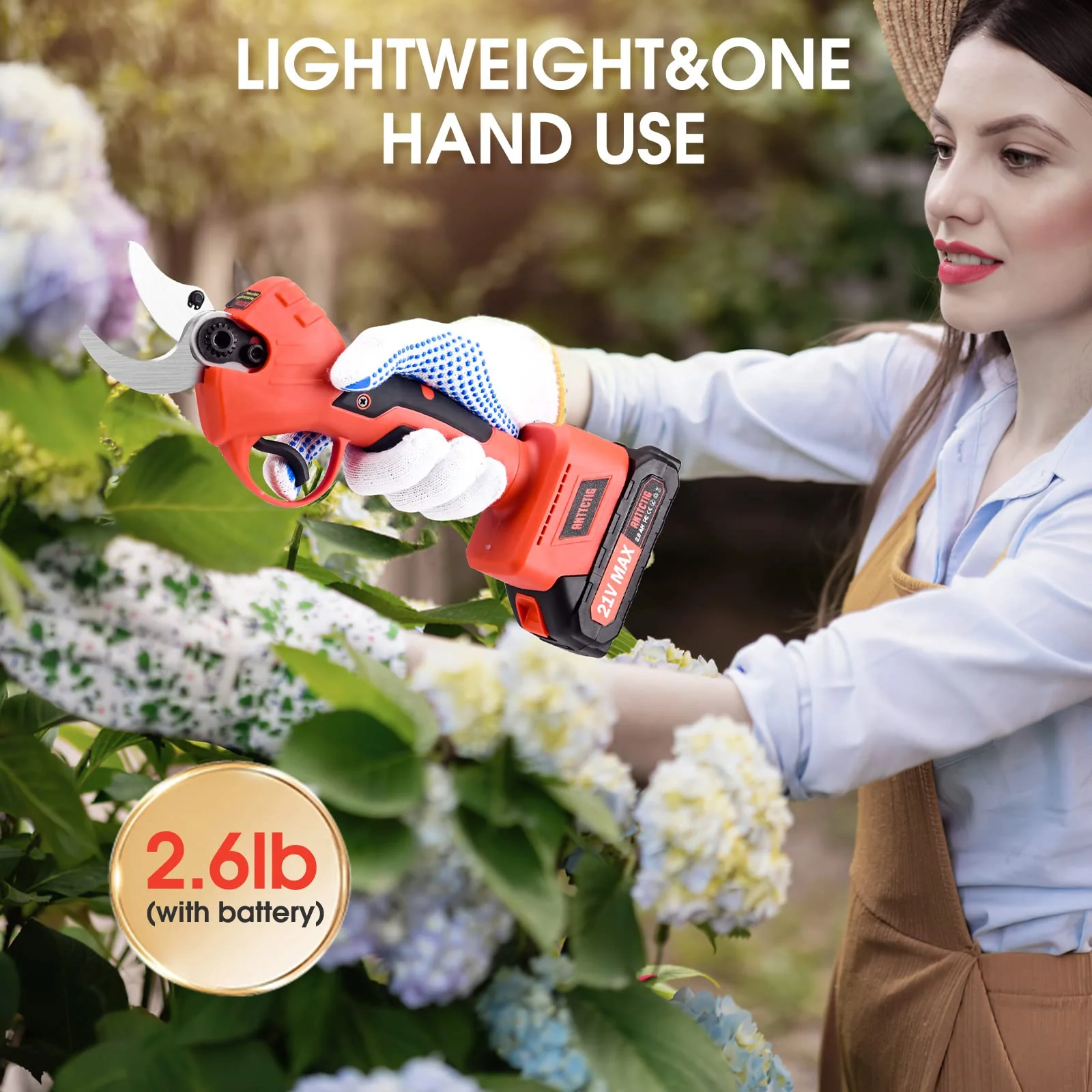 Anttctig Electric Pruning Shears. 40mm 1.6 Cutting Diameter