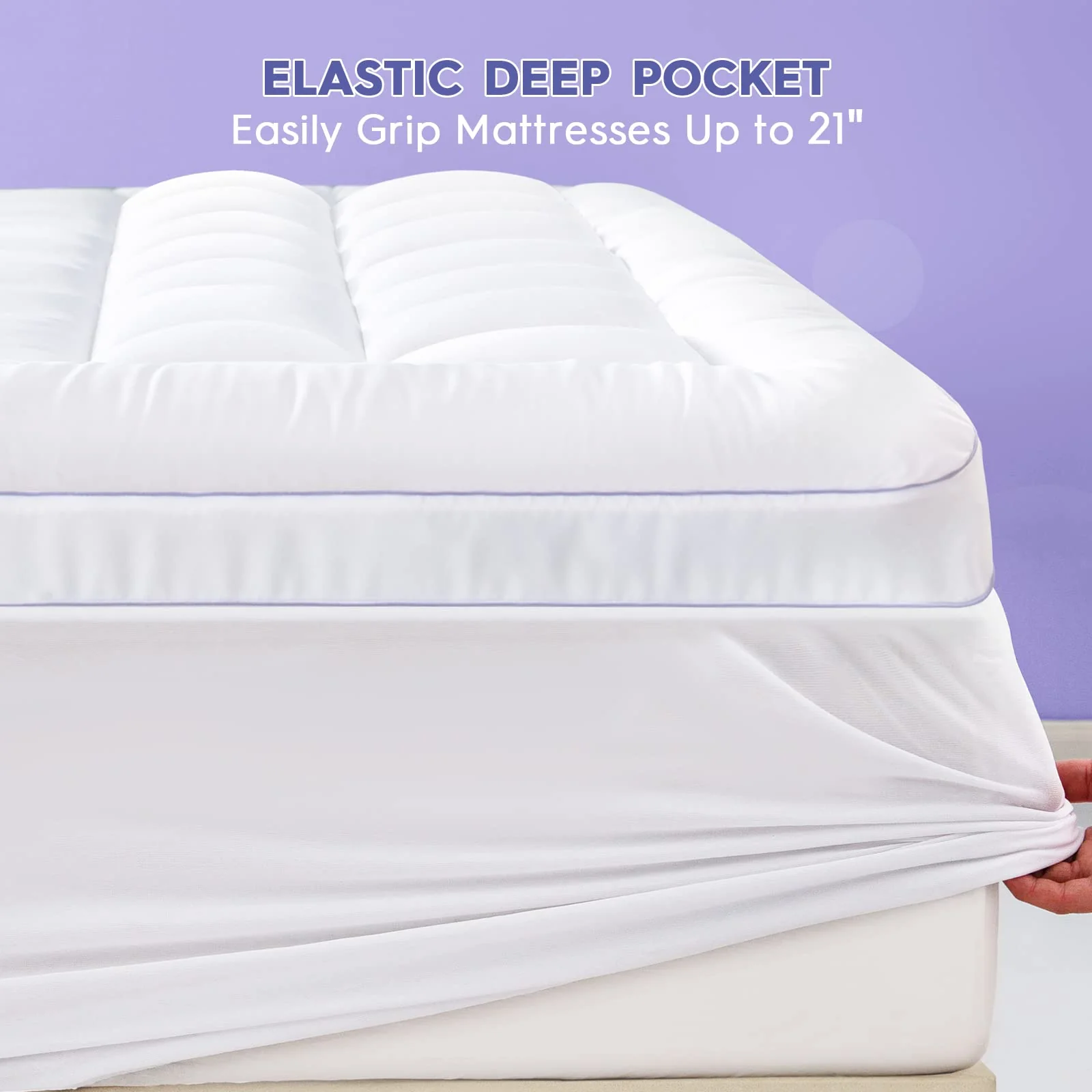 ABENE 3 Inch Dual Layer Memory Foam Mattress Topper