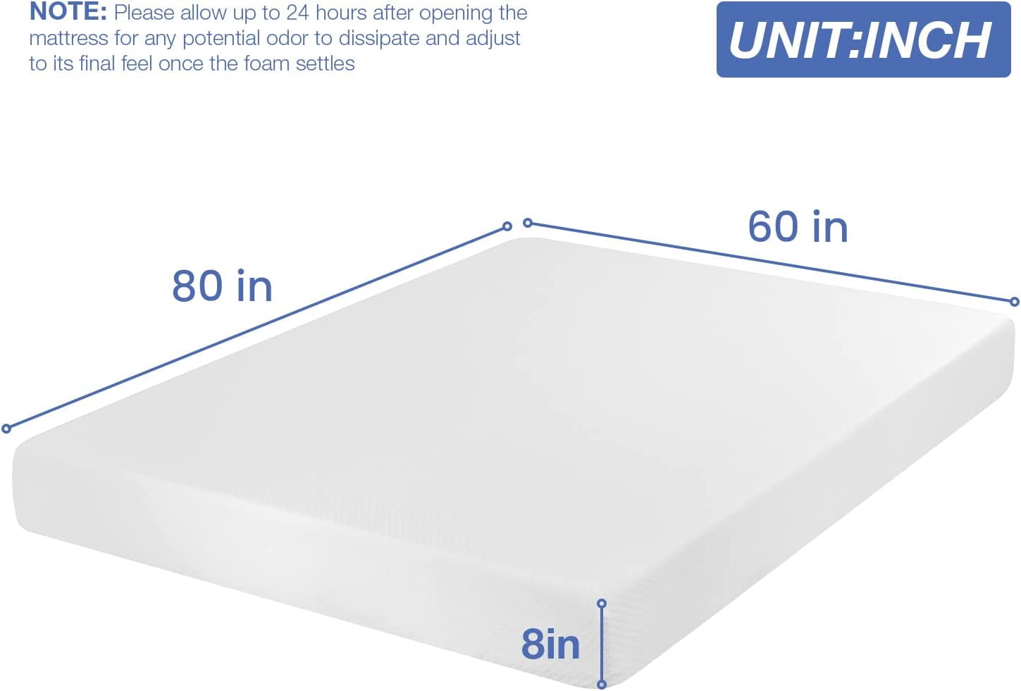 Mattress. 8-inch Gel Memory Foam Mattress Queen Size for Cool Sleep & Pressure Relief. Medium Firm Mattresses CertiPUR-US Certified/Bed-in-a-Box/Pressure Relieving. Queen Size