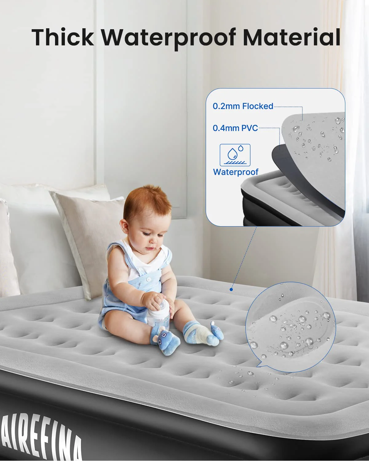 Airefina 18 Queen Air Mattress with Built-in Pump