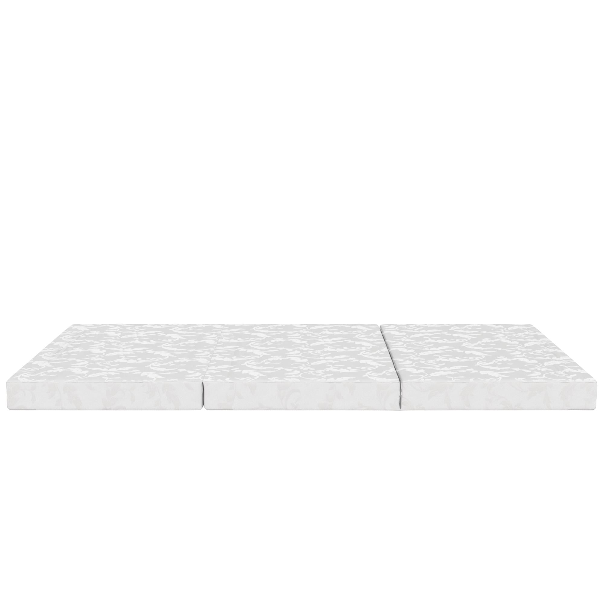 Aries 4-Inch Tri Folding Mattress with Carry Bag and Washable Cover. Twin Size