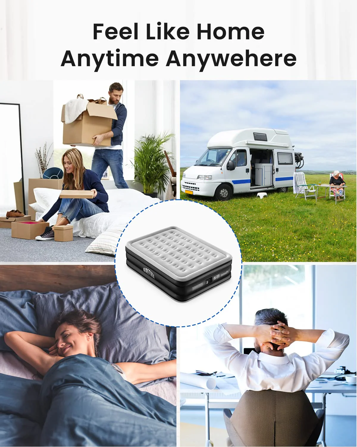 Airefina 18 Queen Air Mattress with Built-in Pump