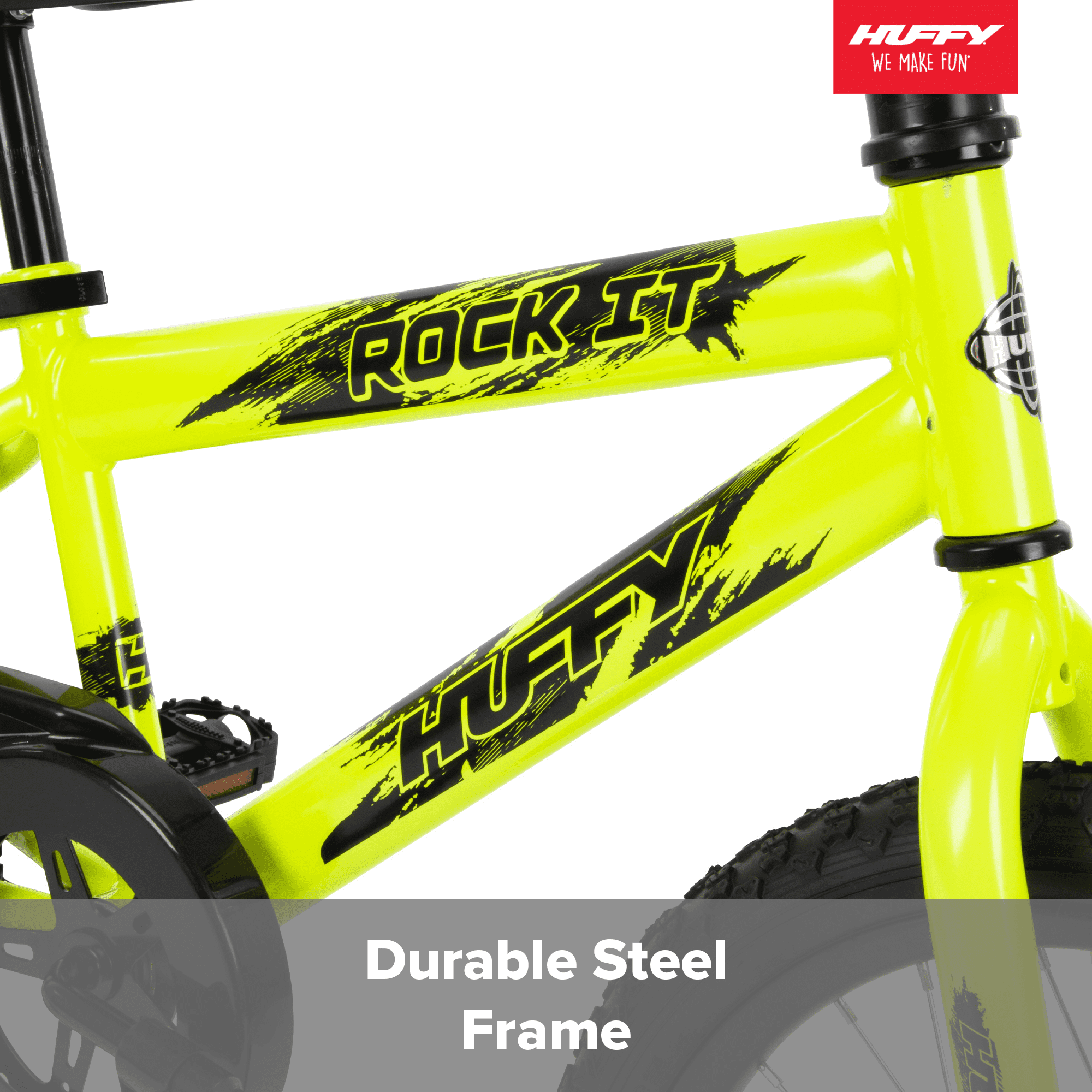18 in. Rock It Boy Kids Bike. Neon Powder Yellow