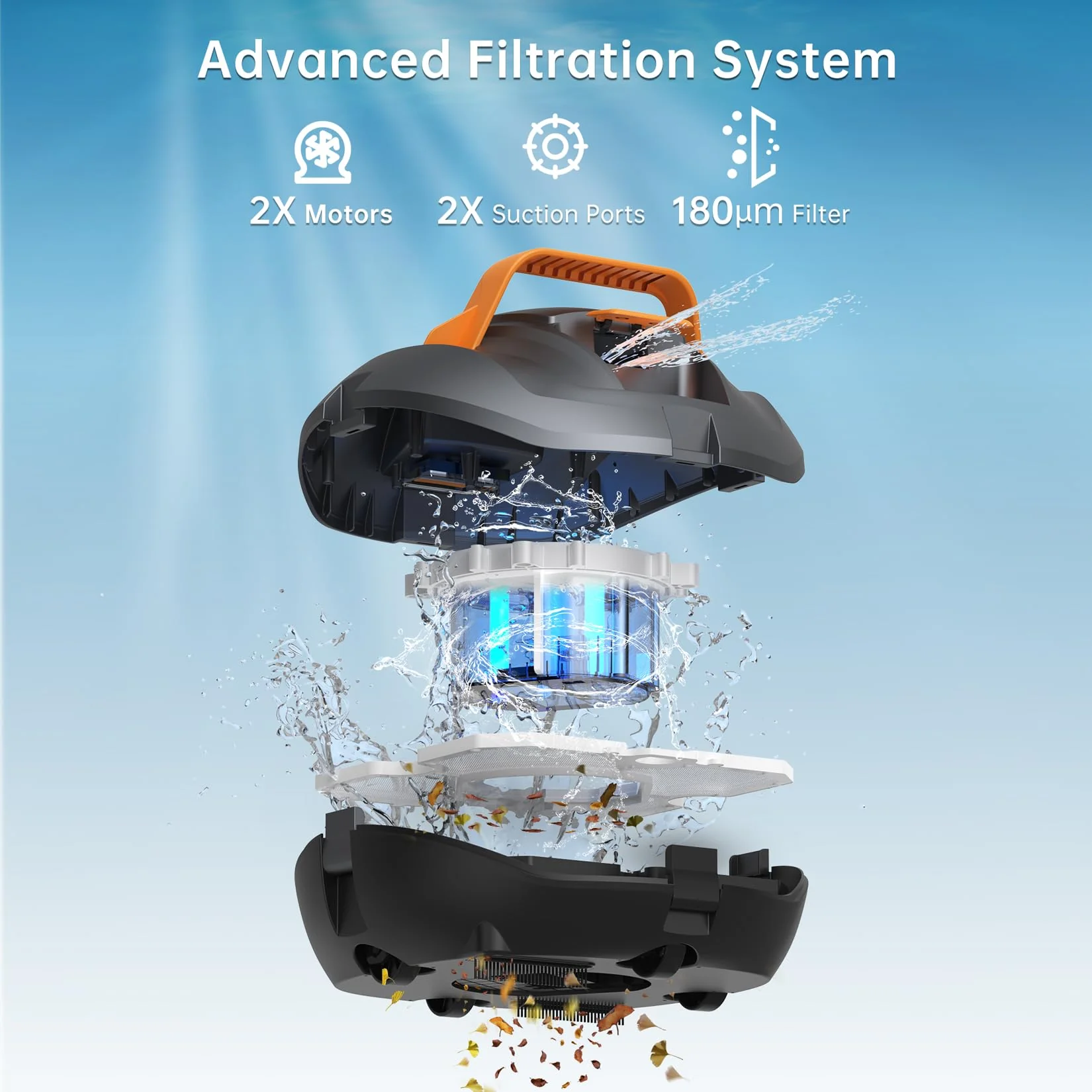 CoasTeering Cordless Robotic Pool Vacuum Cleaner