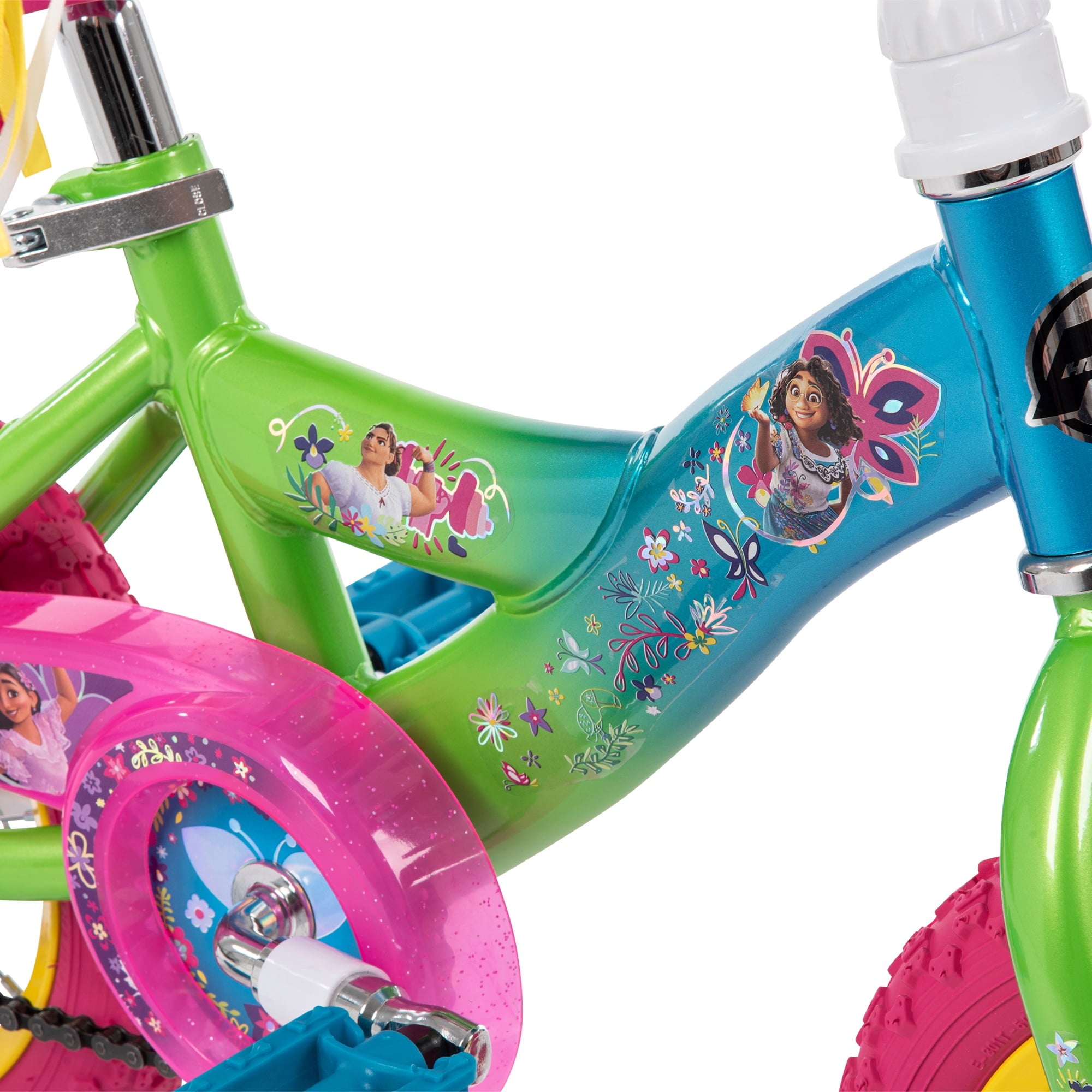 Encanto 12-inch Bike for Girls. Pink/Green/Blue. by Huffy