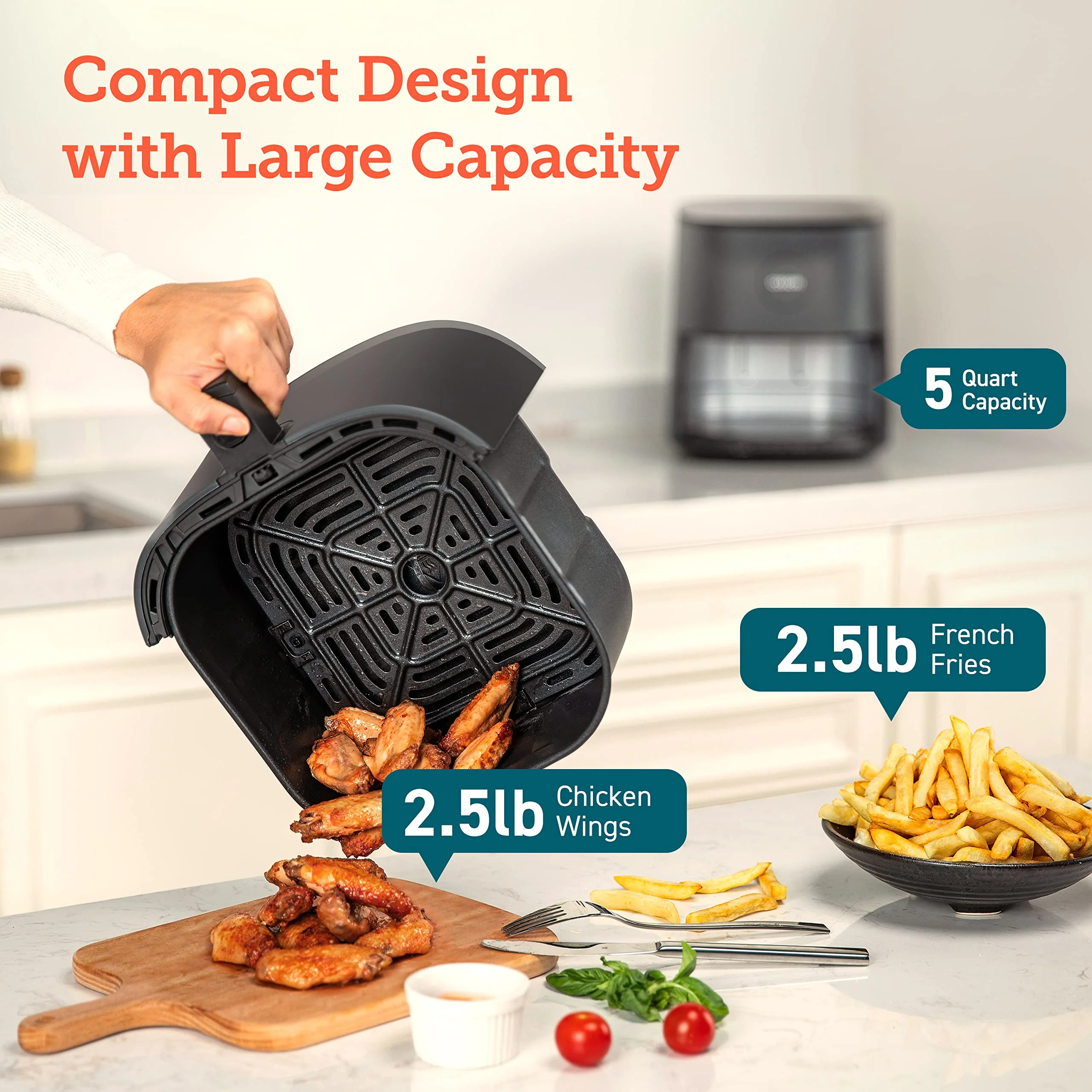 COSORI Pro LE 5-Qt Compact Airfryer. UP to 450�H