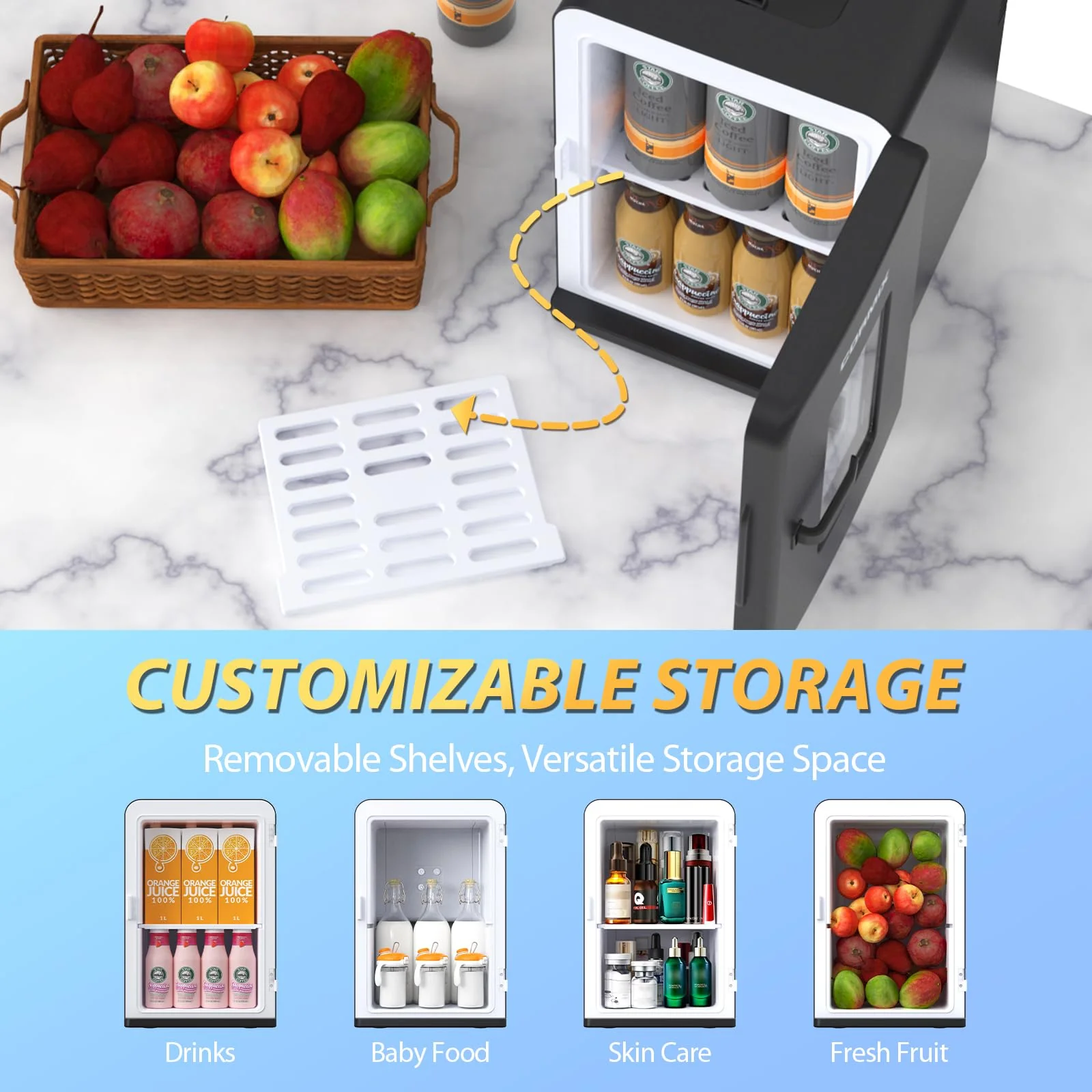 Cormix 15 Litre/21 Cans Portable Mini Refrigerator