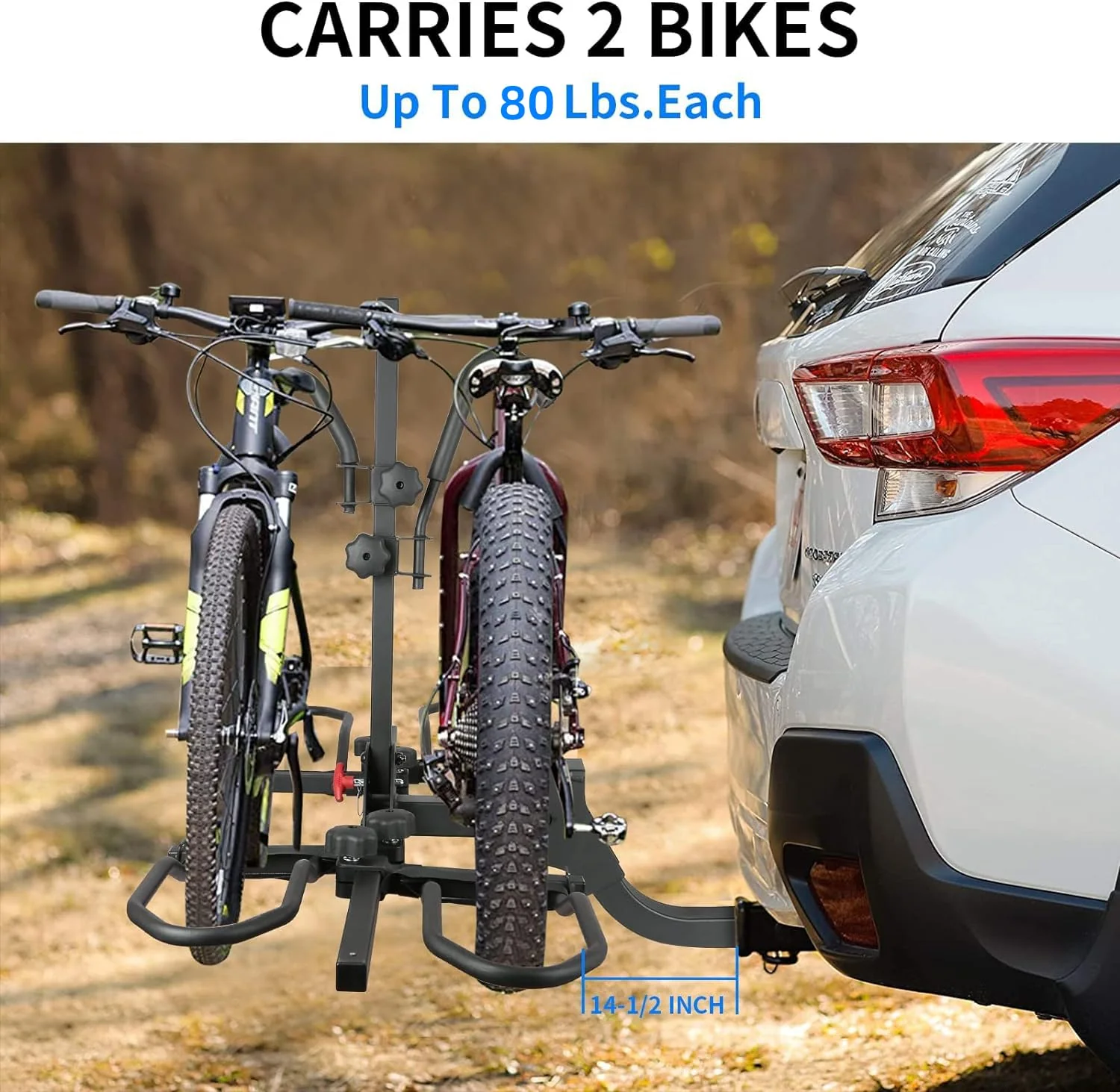 WEIZE Wobble Free Smart Tilting Folding Bicycle Car Racks