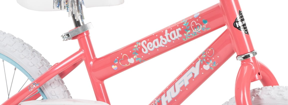 18 Sea Star Girls' sidewalk Bike. Coral Pink
