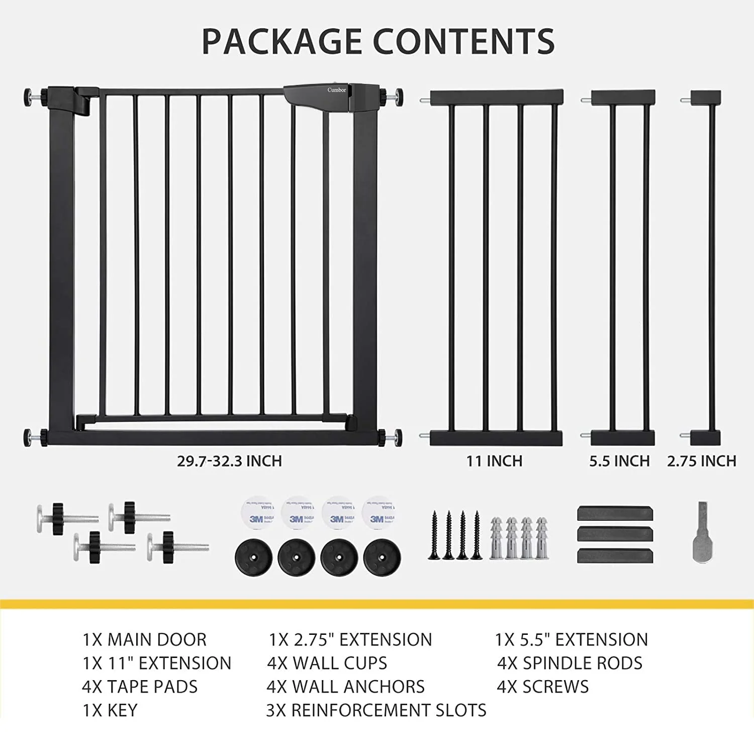 Cumbor 29.7 - 51.5 Baby Gate Extra Wide