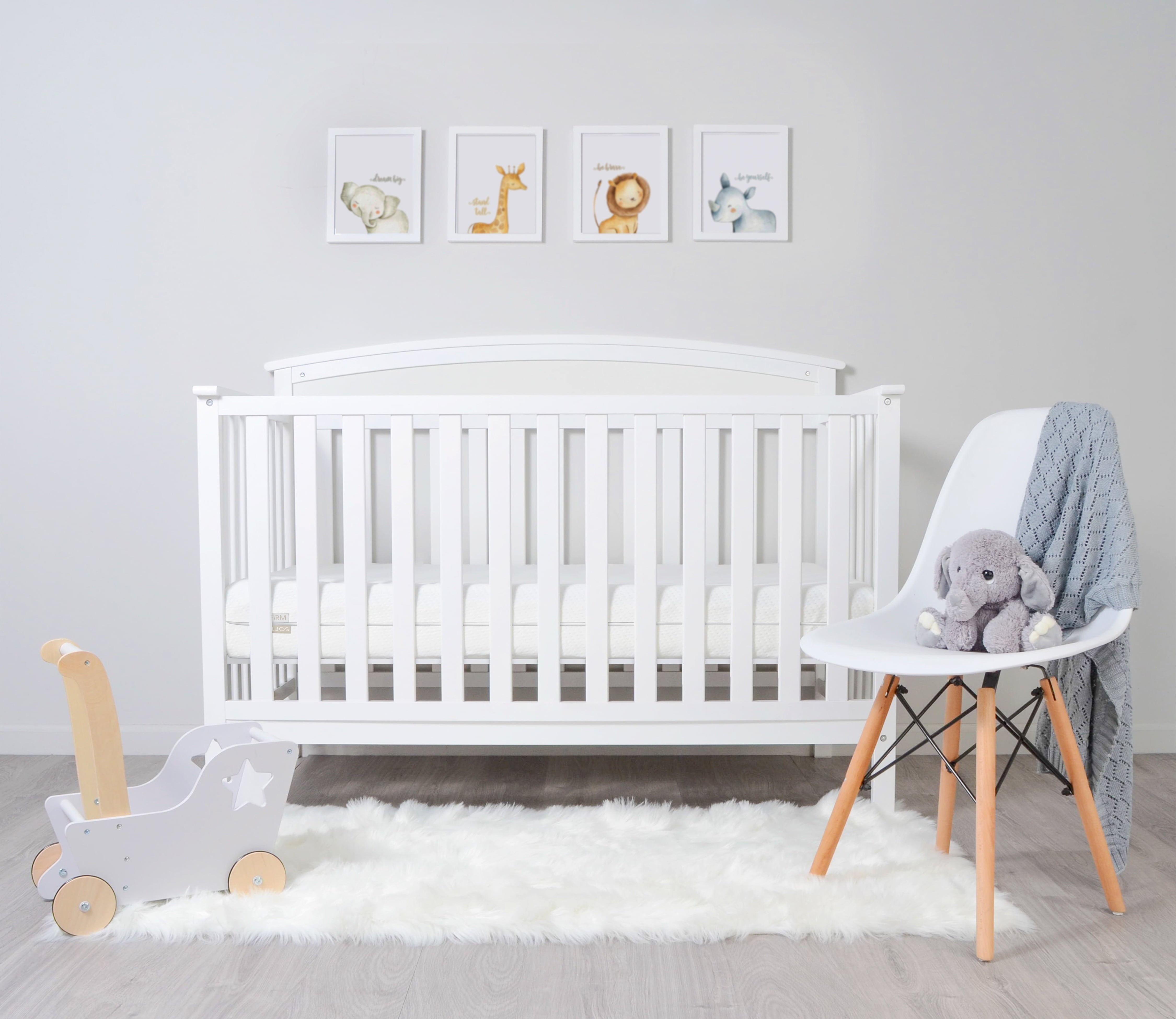 Premium Memory Foam Hypoallergenic Infant Crib Mattress and Toddler Bed Mattress with Waterproof Bamboo Cover. Flip Dual Stage System - 27.5x 52 x 5.5