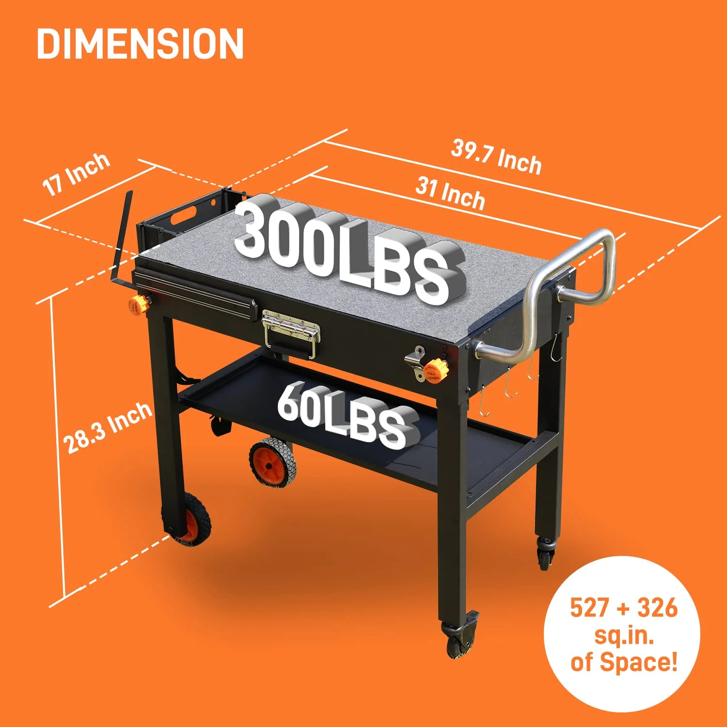 Portable Folding Outdoor Grill Table with Paper Towel Holder