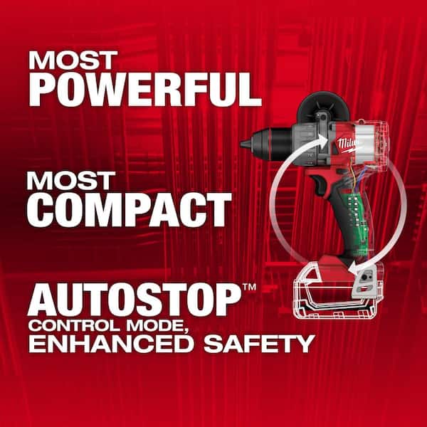 M18 FUEL 18V Lithium-Ion Brushless Cordless Hammer Drill (Tool-Only) W/SHOCKWAVE Carbide Hammer Drill Bit Set (5-Piece)