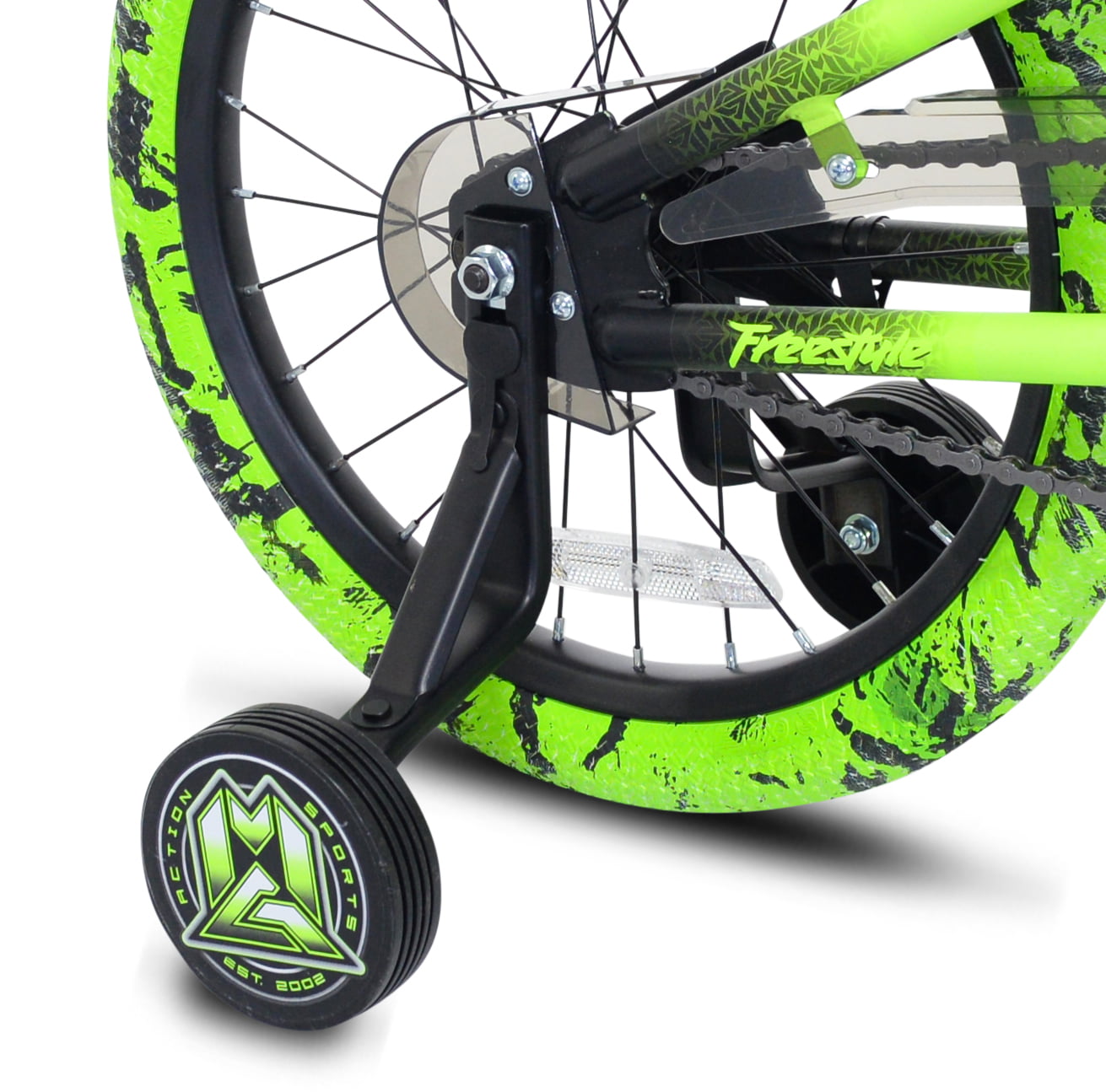 Bicycles 18 Madd Gear MG18 BMX Boy's Bike. Black and Green