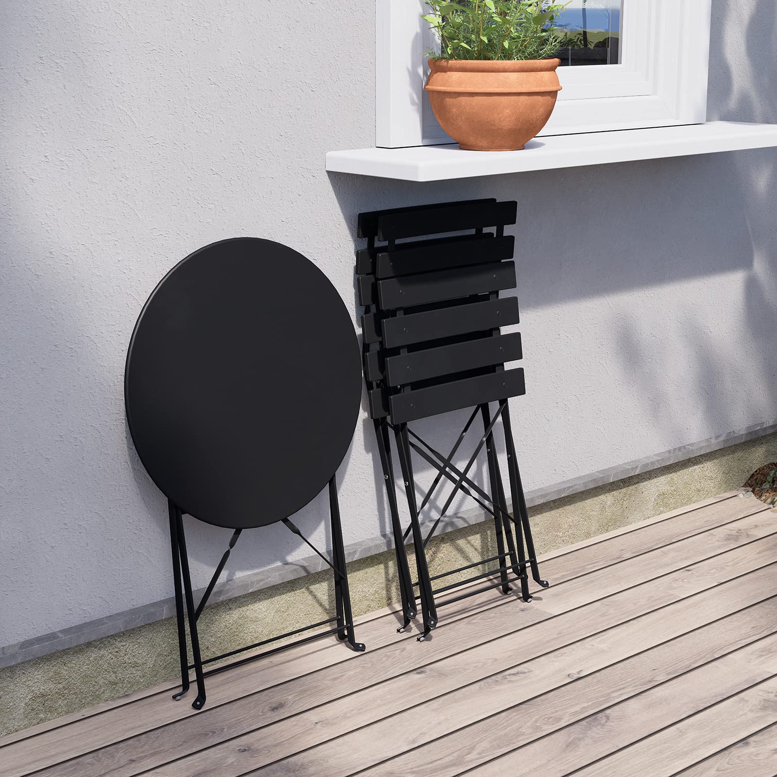 Grand patio 3-Piece Bistro Set Folding Outdoor Furniture Sets