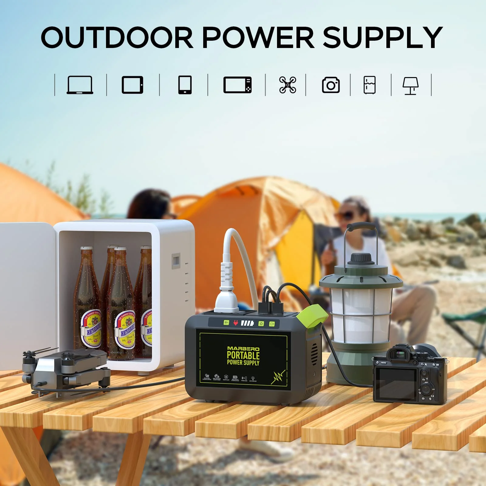 MARBERO 88Wh Portable Power Station 24000mAh Camping Solar Generator