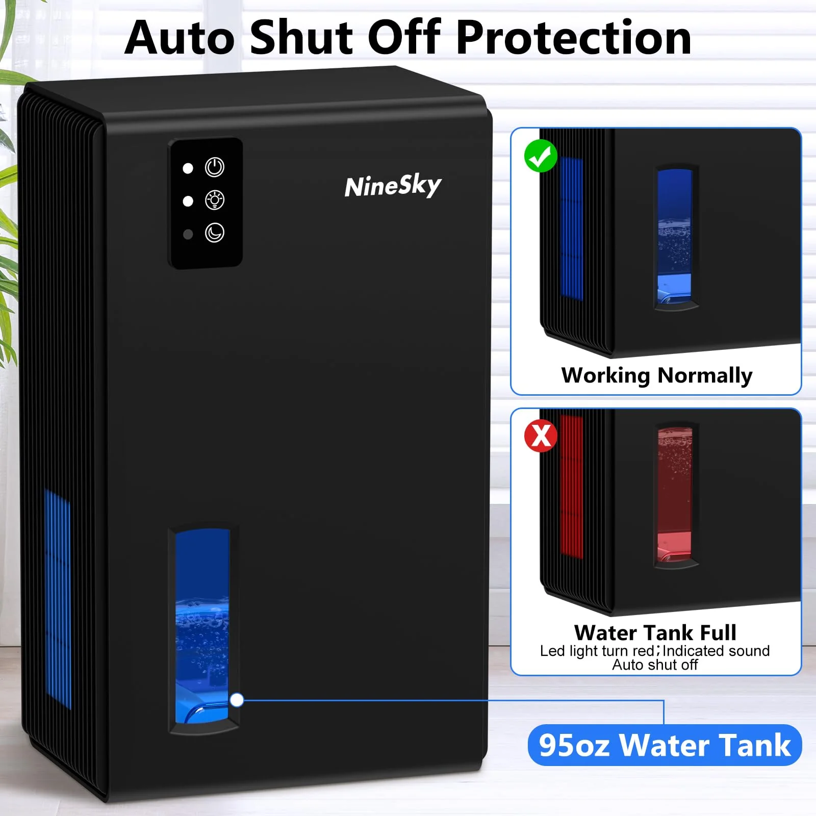 NineSky 800 sq.ft Dehumidifiers for Home