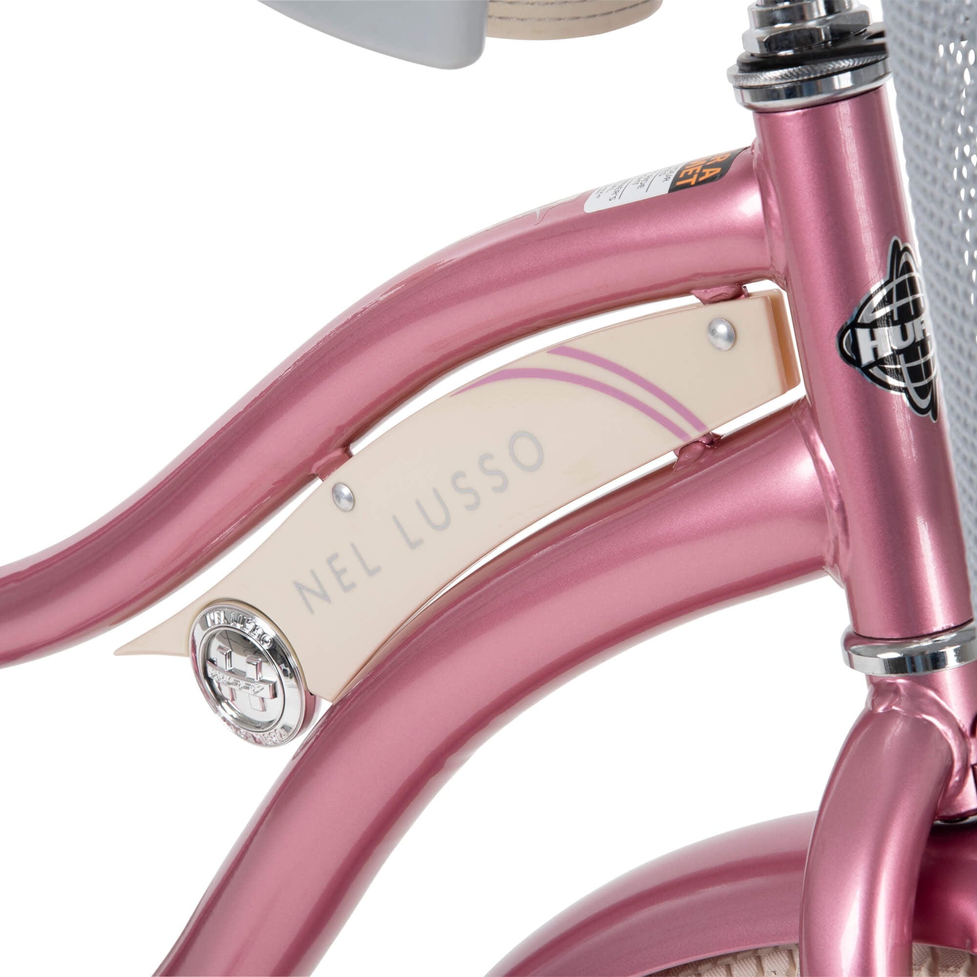 26 In. Nel Lusso Women's Beach Cruiser Bike. Pink Taffeta
