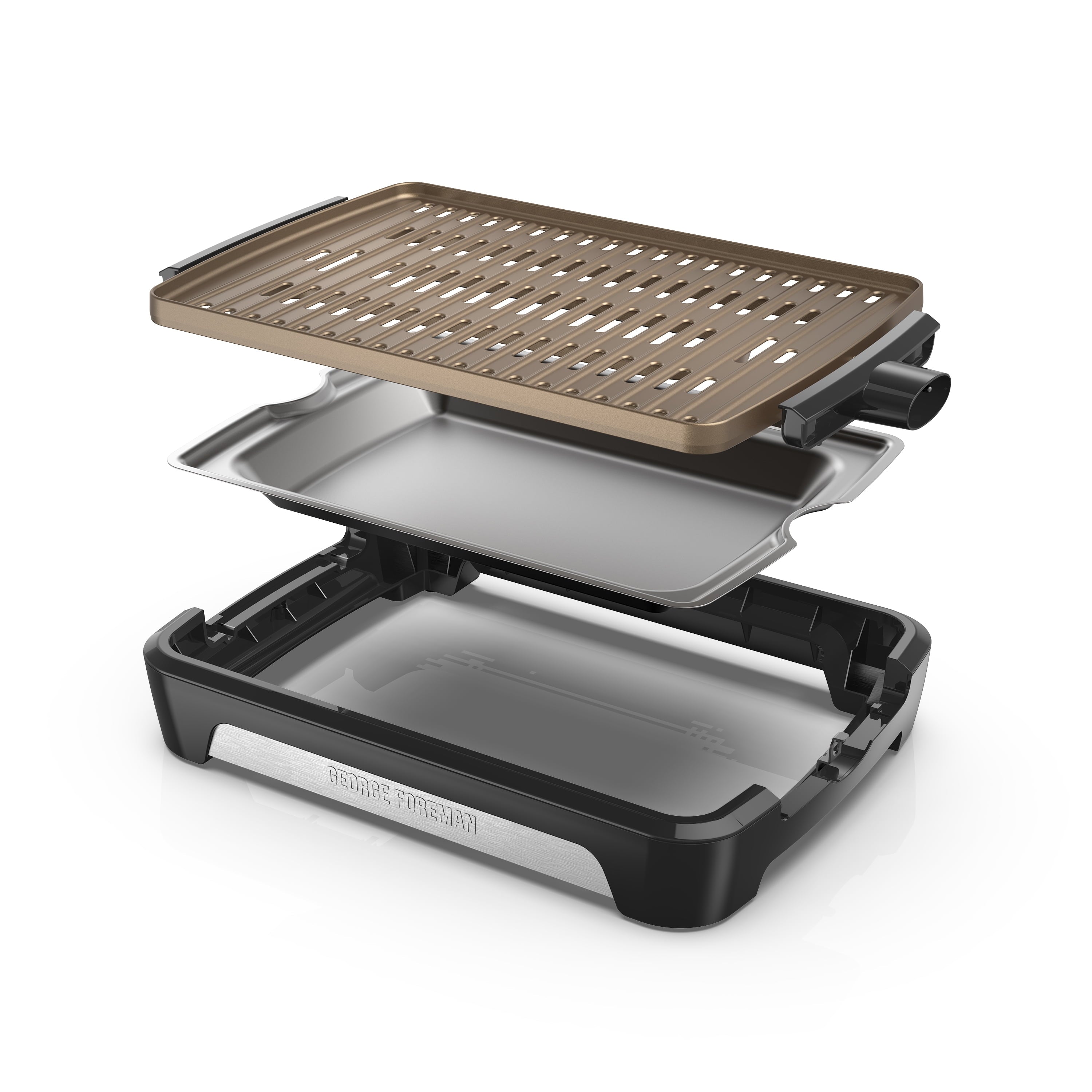 Foreman Party Size Open Grate Smokeless Grill. Black. GFS0172SB