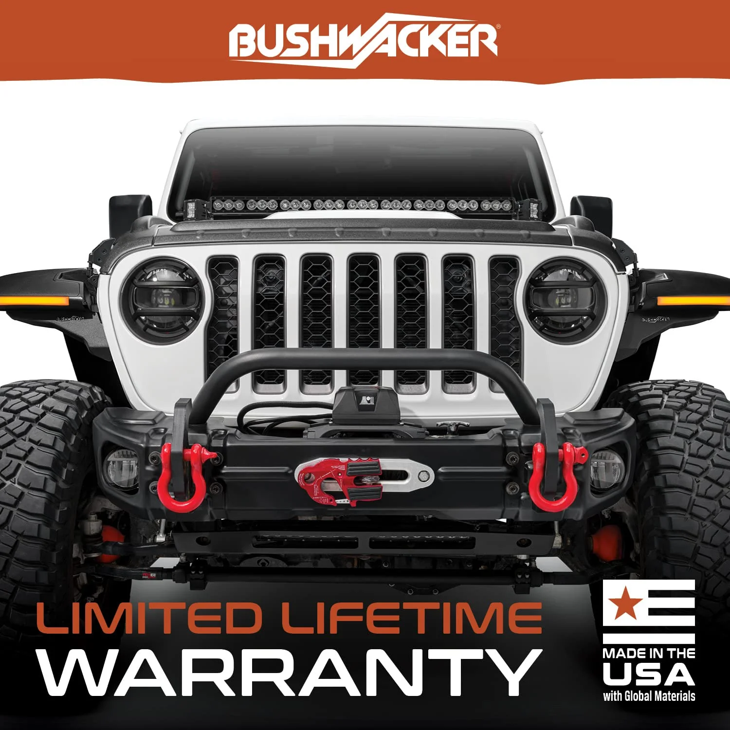 Bushwacker Trail Armor Hood Guard | 1-Piece. Black. Textured Finish