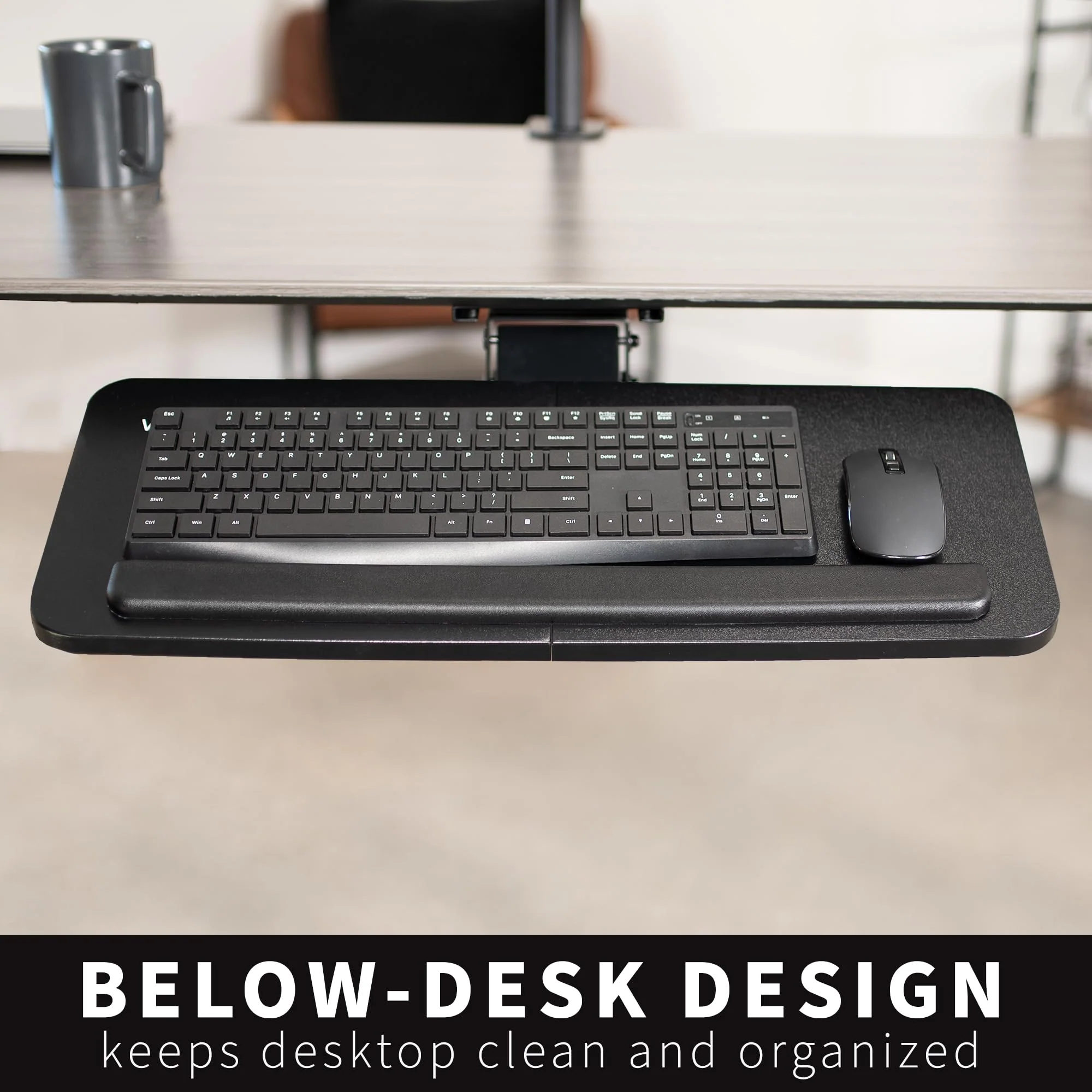 VIVO Adjustable Computer Keyboard & Mouse Platform Tray