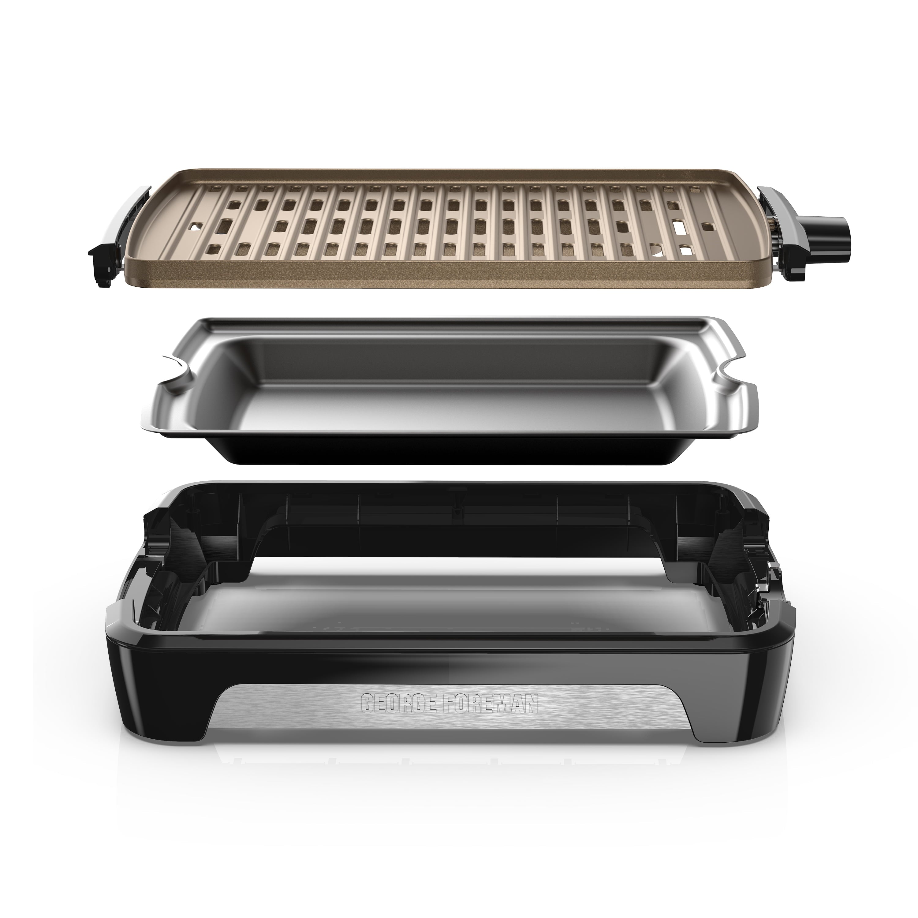 Foreman Party Size Open Grate Smokeless Grill. Black. GFS0172SB