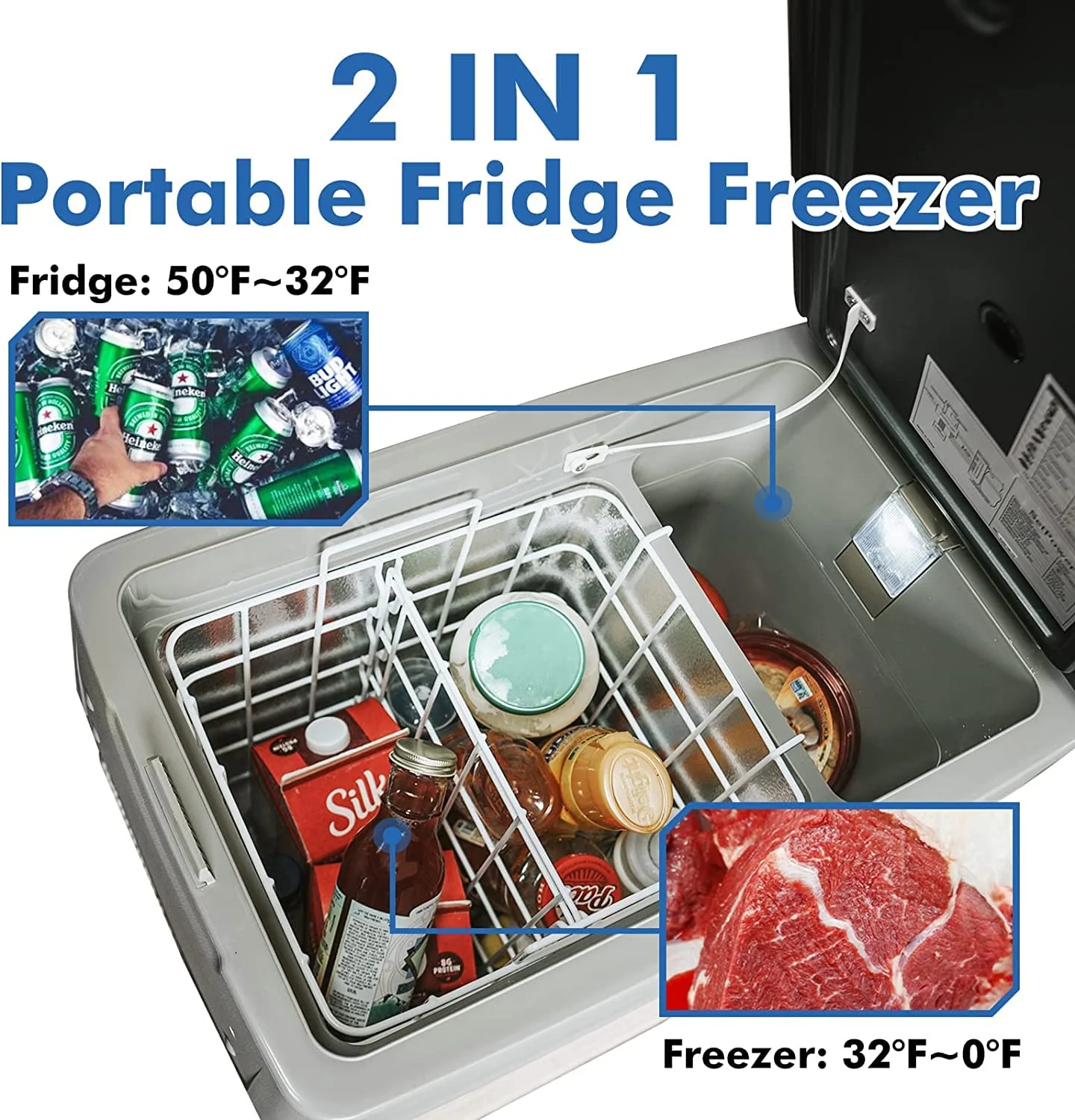 Setpower Portable Refrigerator. 32 Quart Electric Cooler