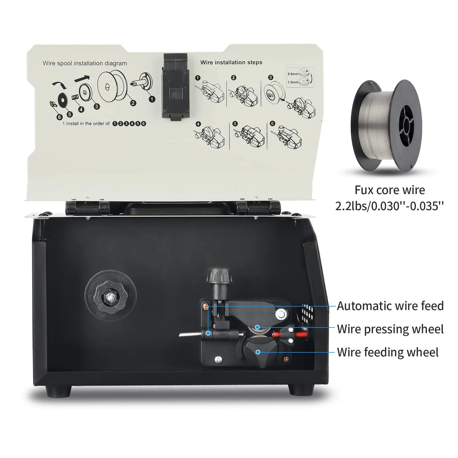 AZZUNO MIG Welder. Flux Core Welder Machine 110V 130Amp